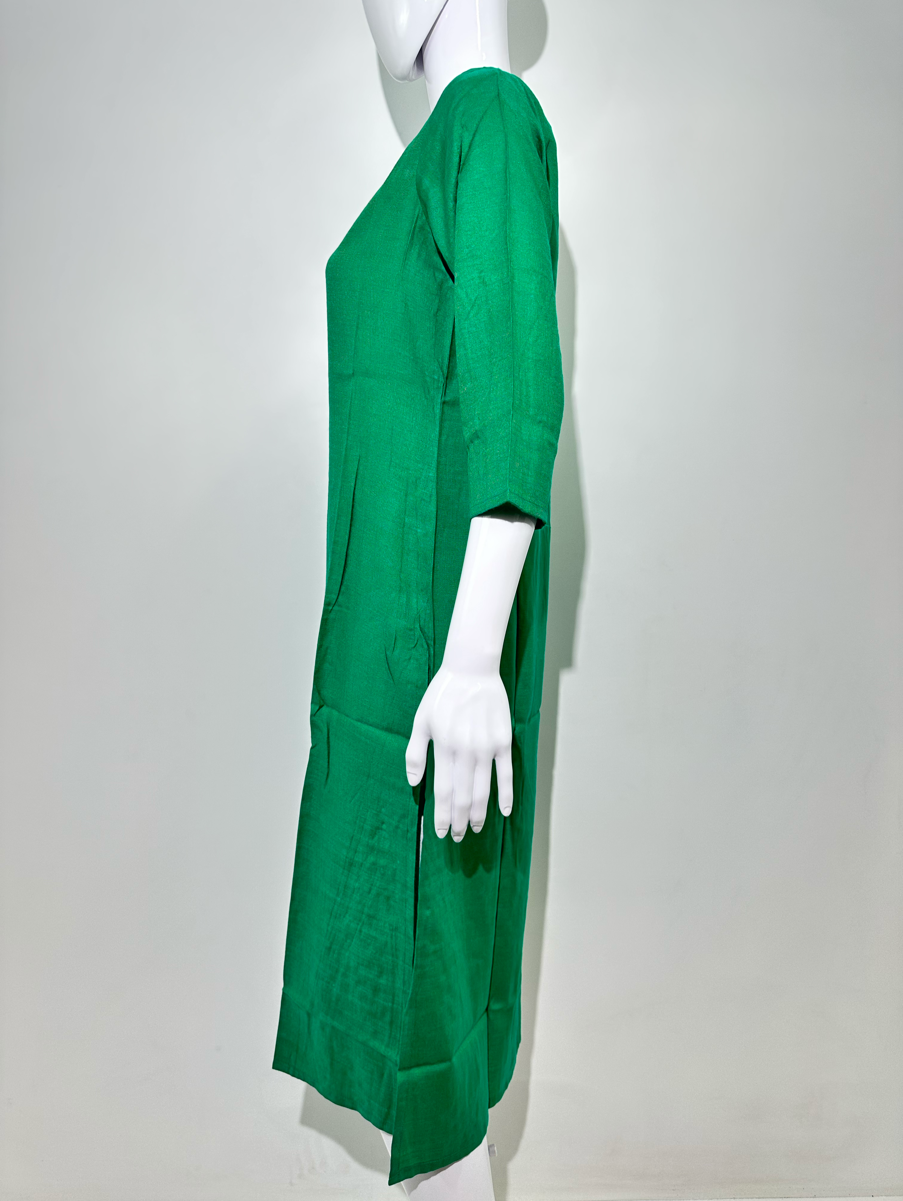 Image of Rayon Straight Kurti with Neck hand work