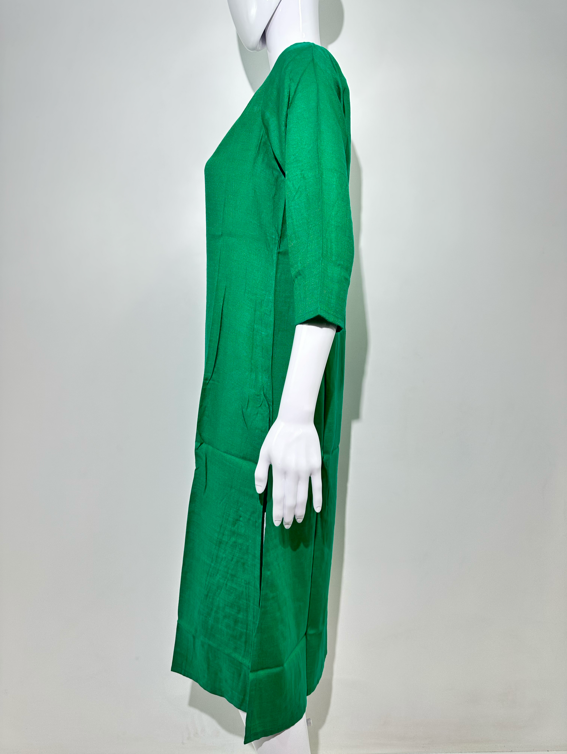 Rayon Straight Kurti with Neck hand work