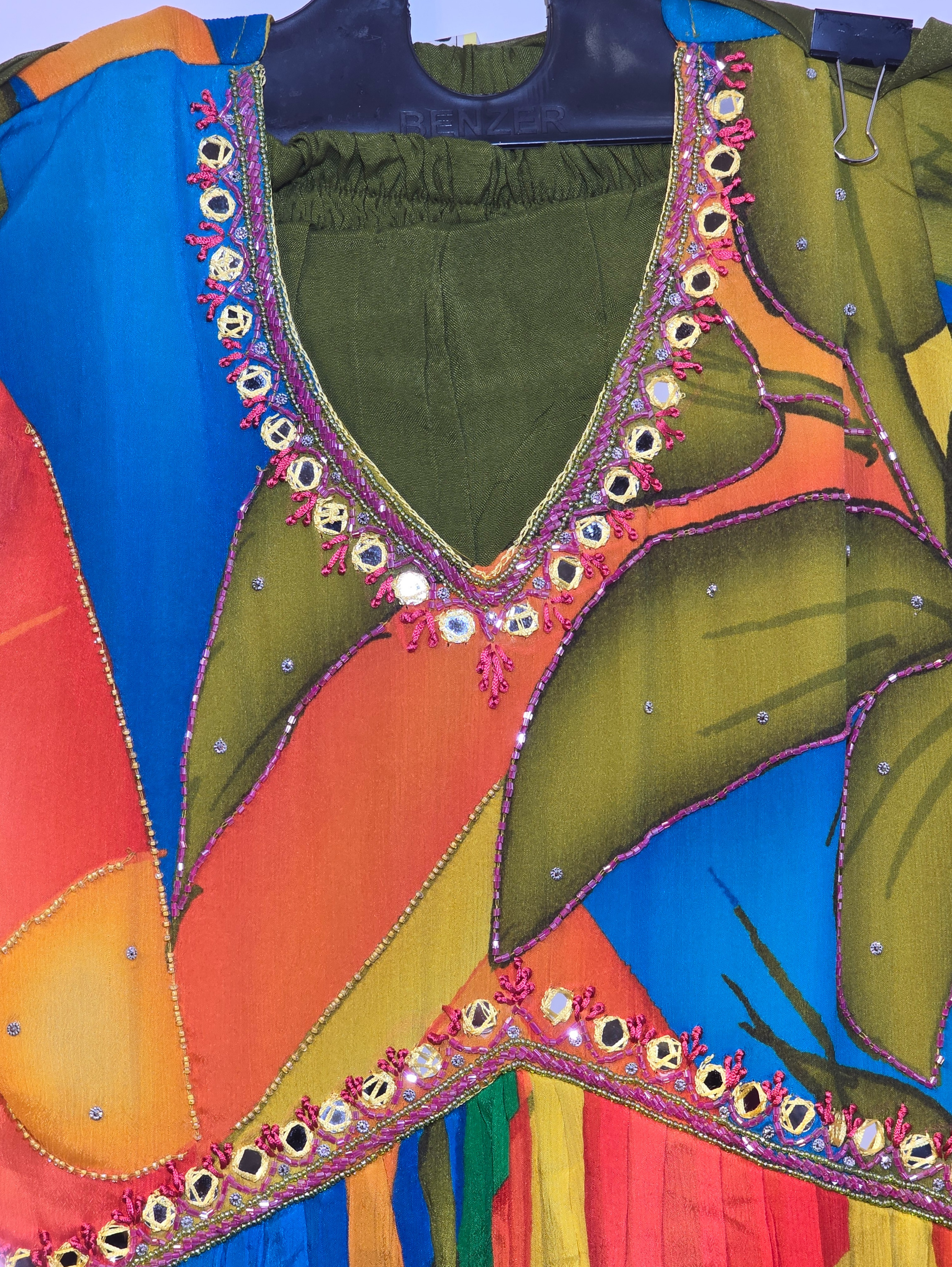 Image of Pure Chinnon Kurti Set - 3 Piece