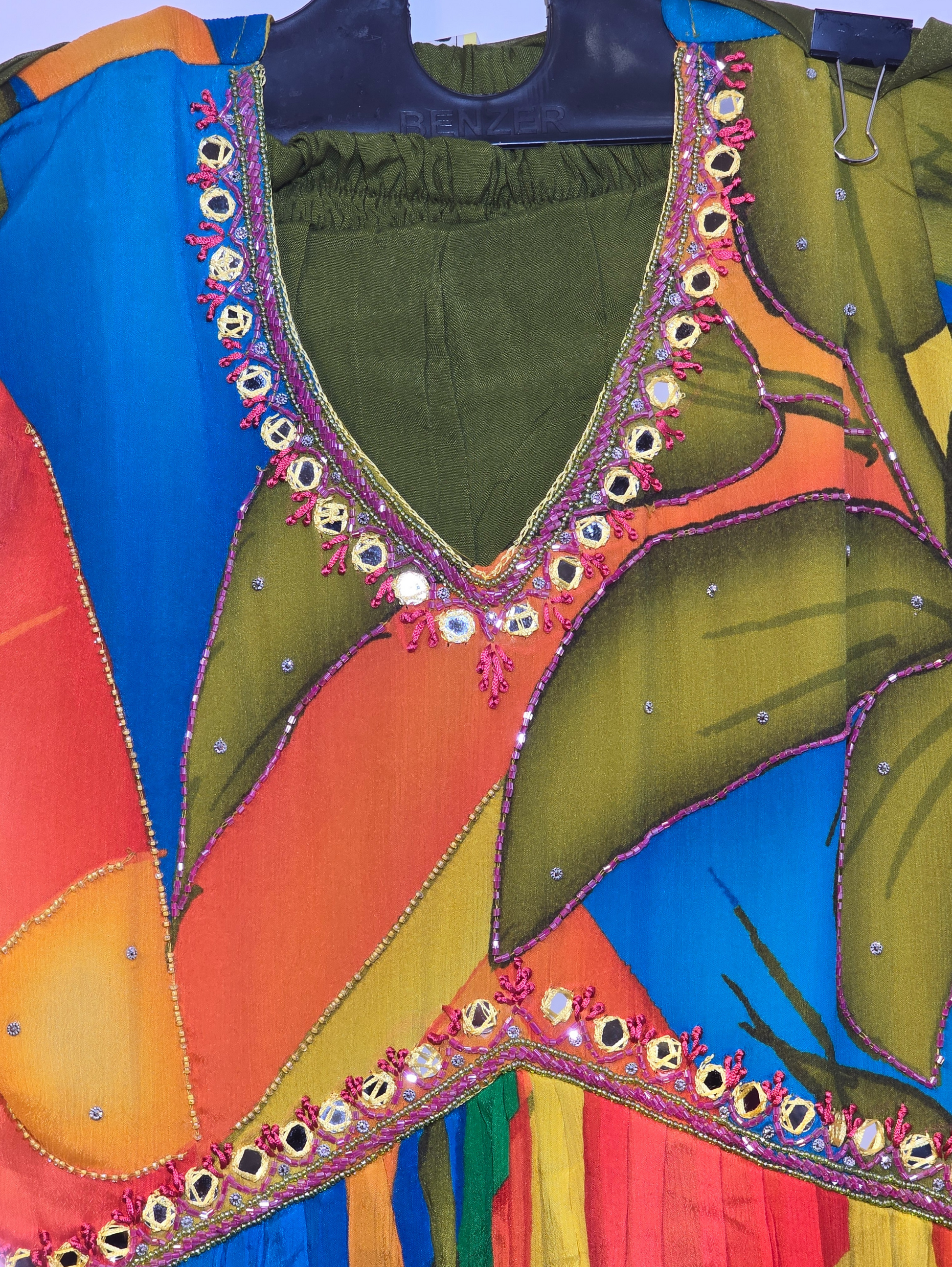 Pure Chinnon Kurti Set - 3 Piece