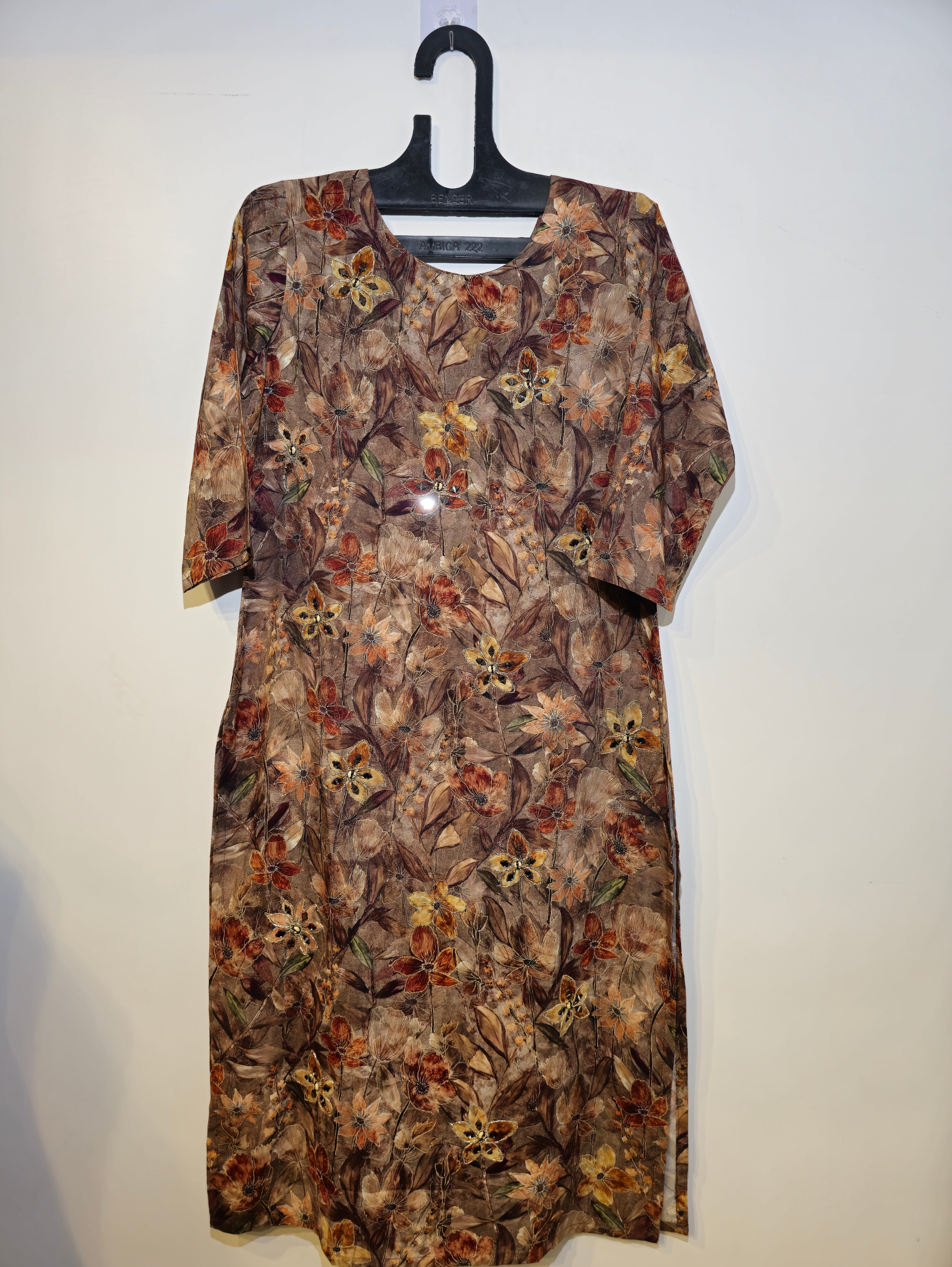 Image of Designer Muslin Straight Kurti