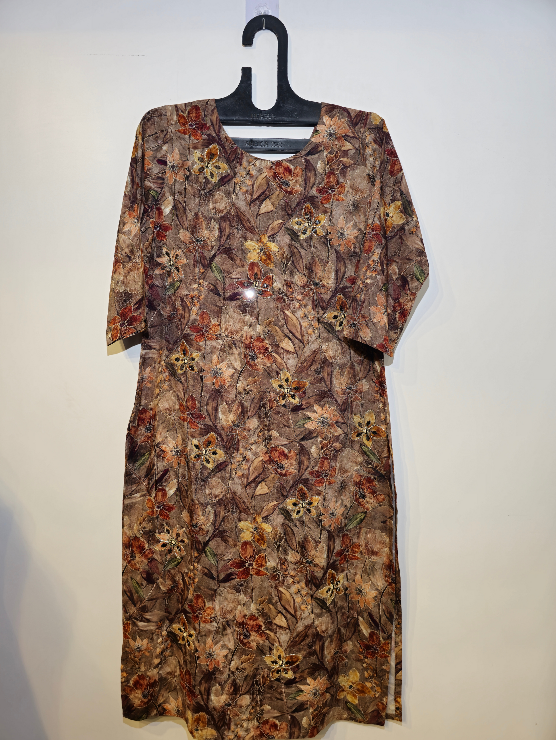 Designer Muslin Straight Kurti