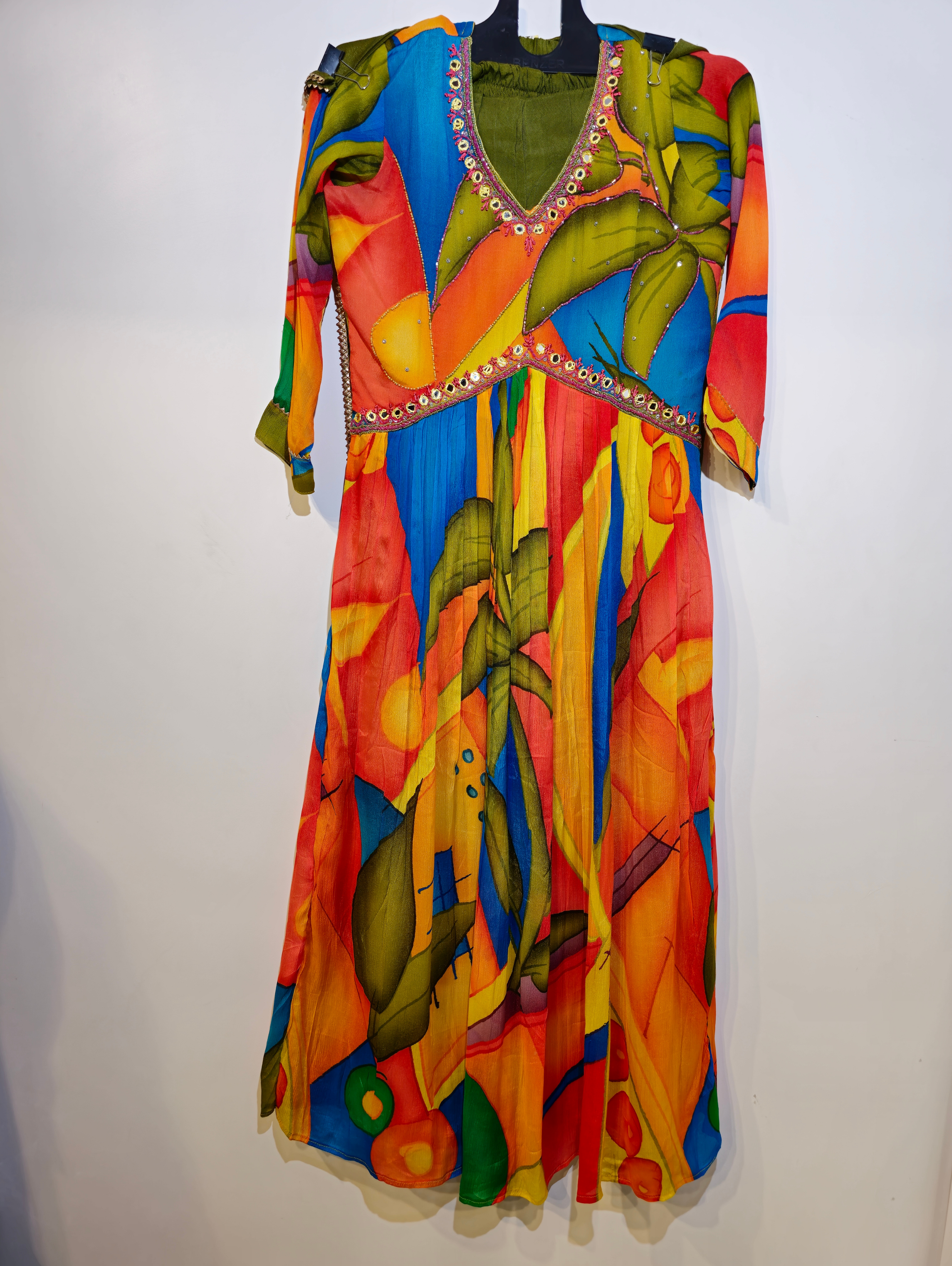 Image of Pure Chinnon Kurti Set - 3 Piece