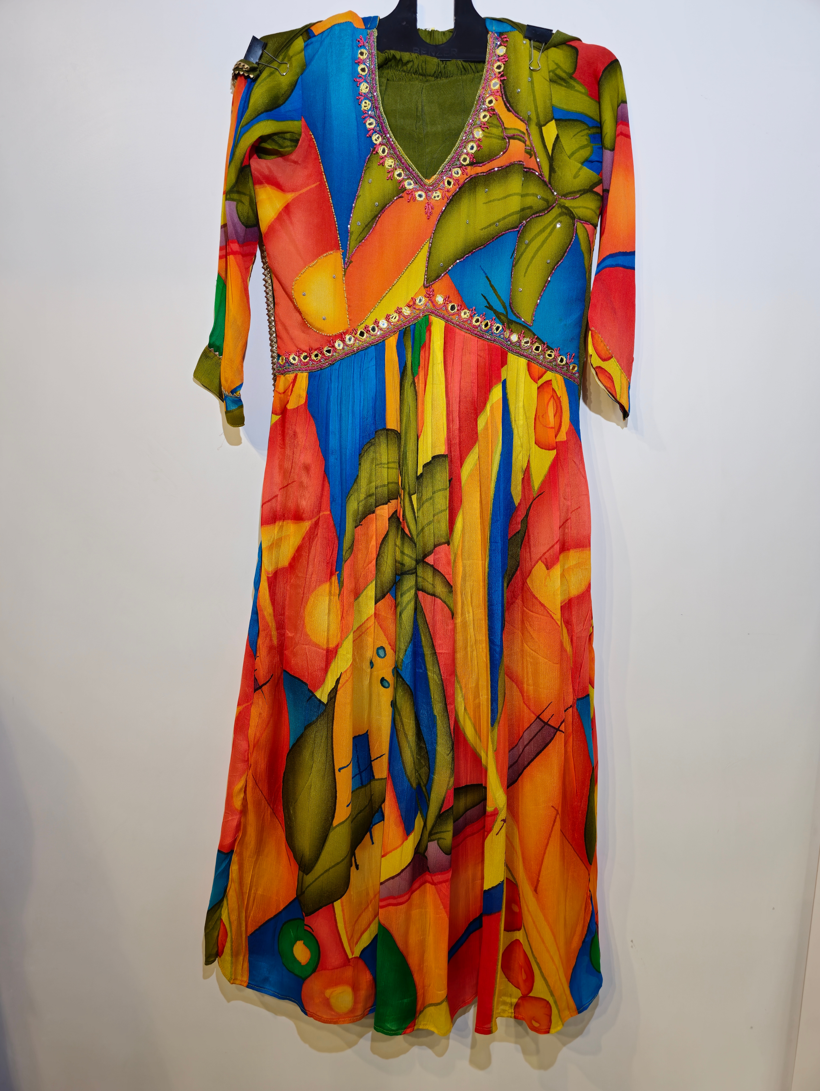 Image of Pure Chinnon Kurti Set - 3 Piece