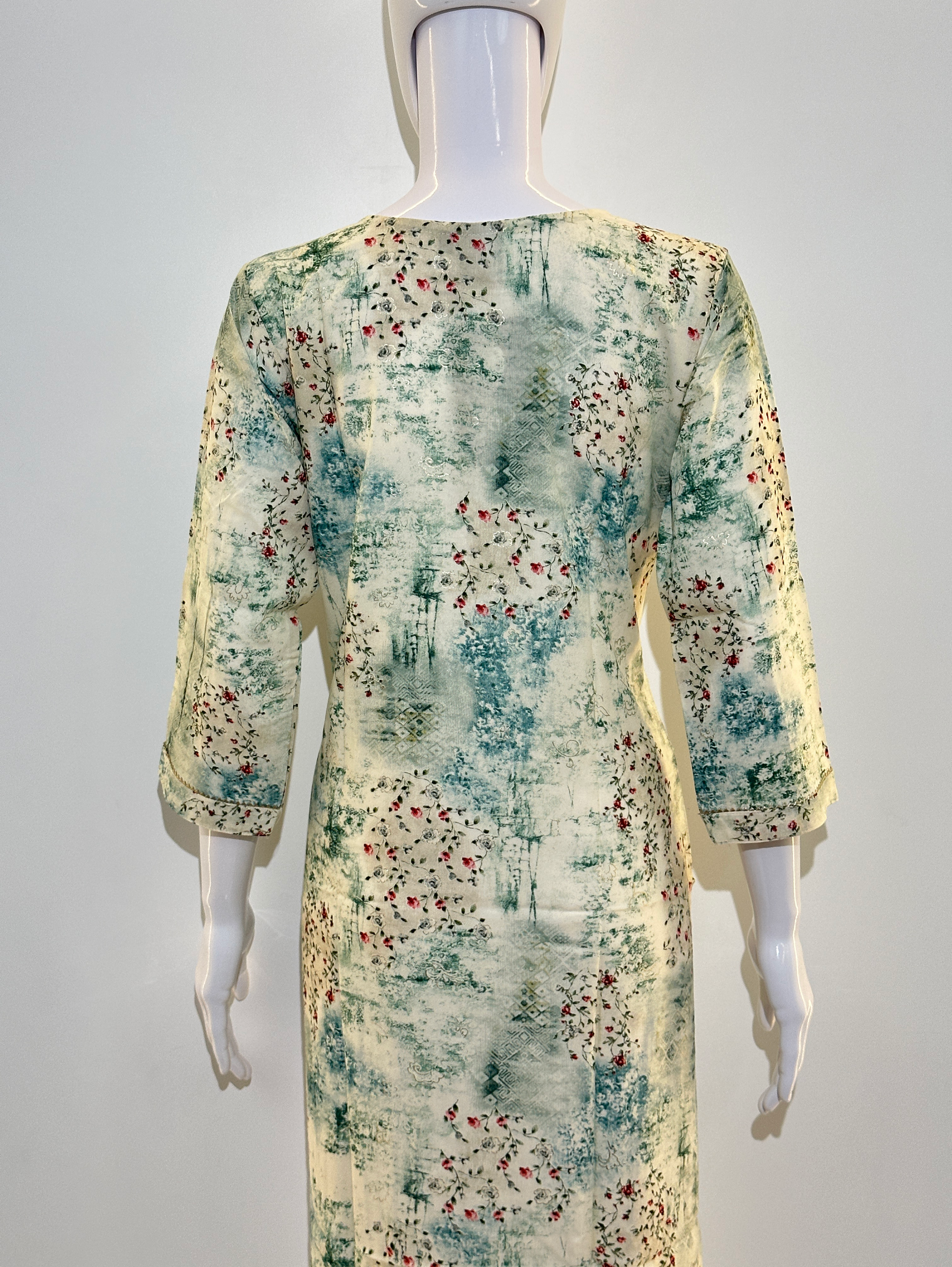 Rayon Floral Hand work Kurti
