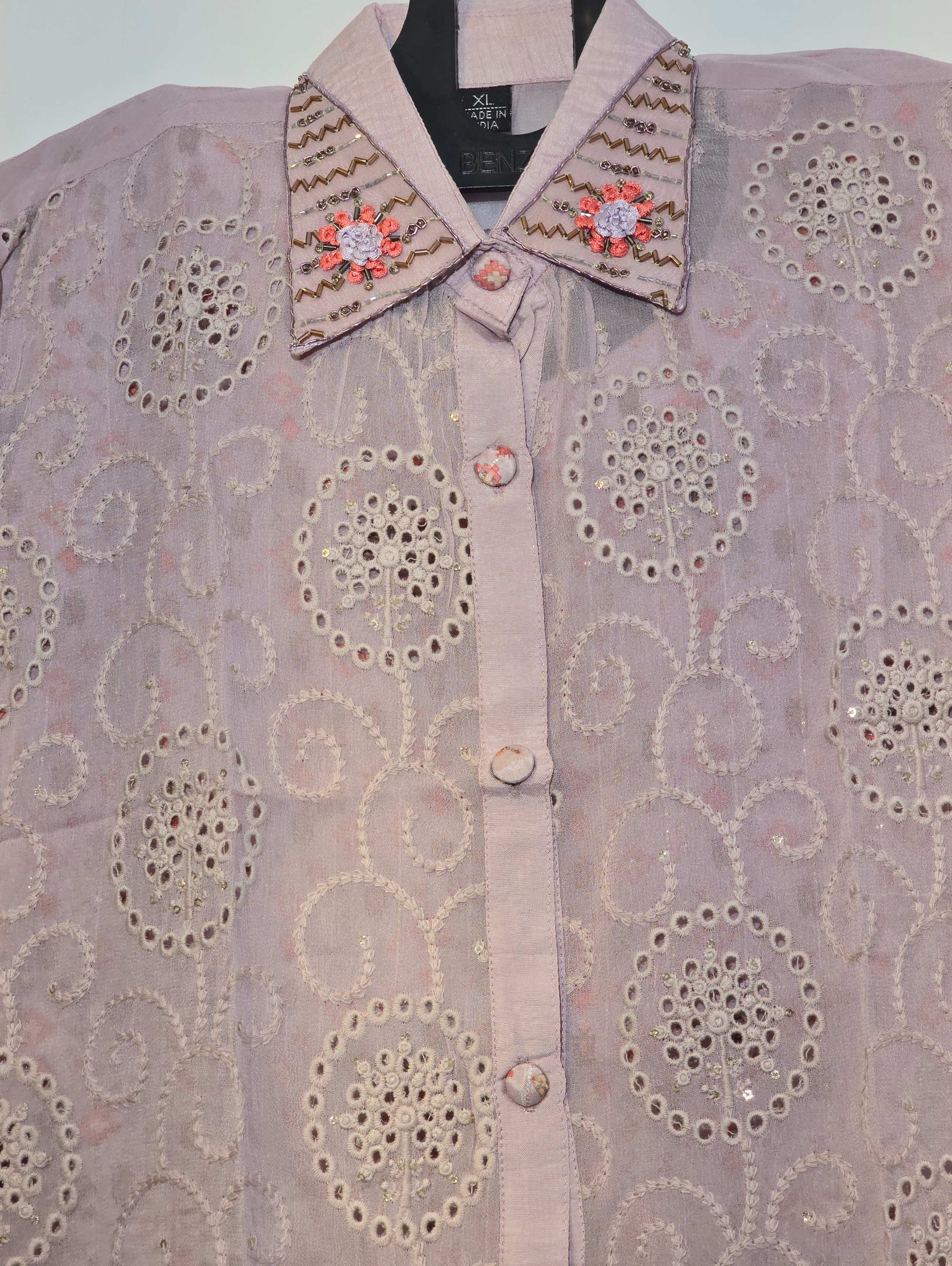 Designer Georgette & Muslin Coord Set