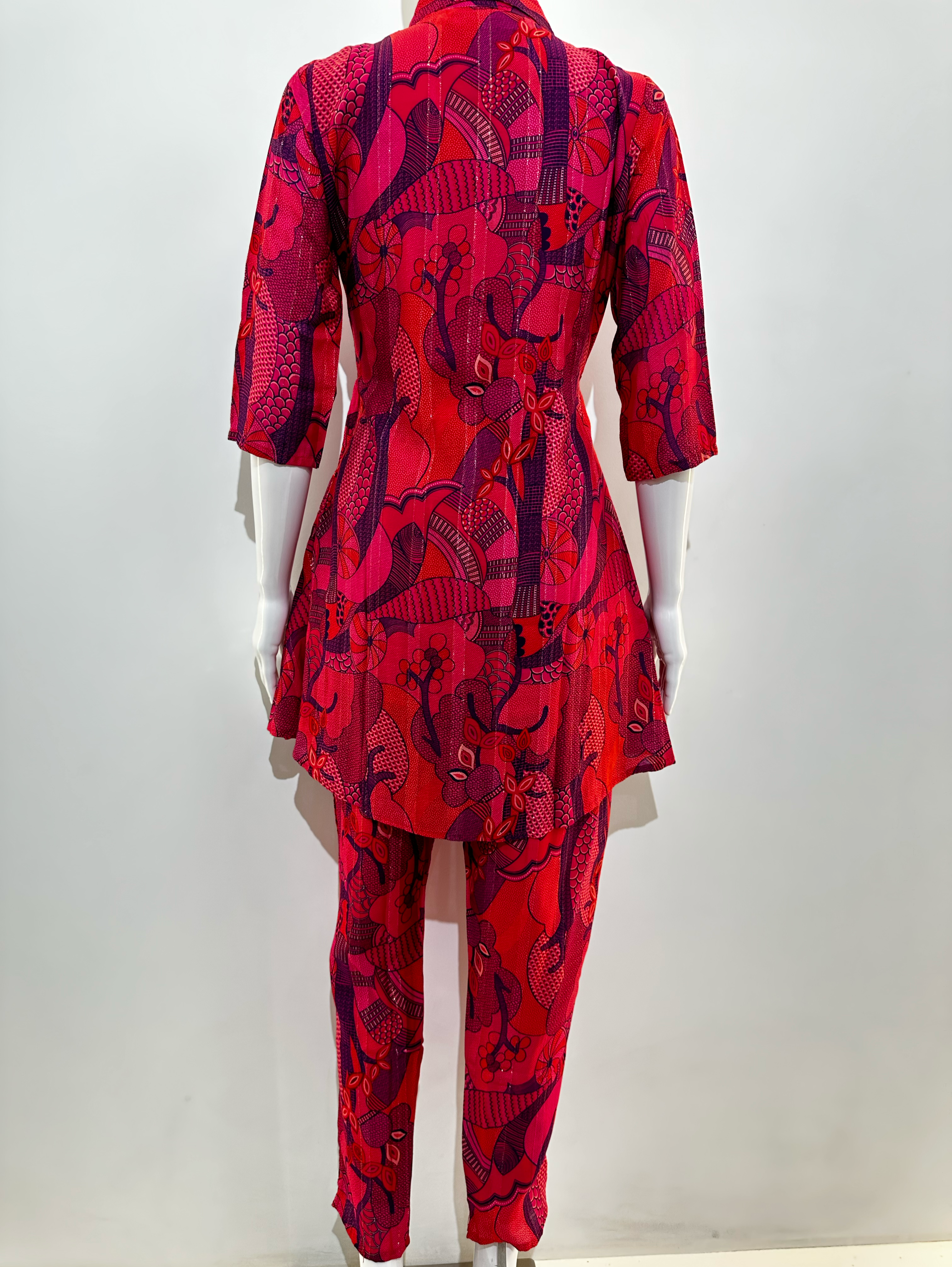 Image of Deep Pink  with Accessories work Coord Set