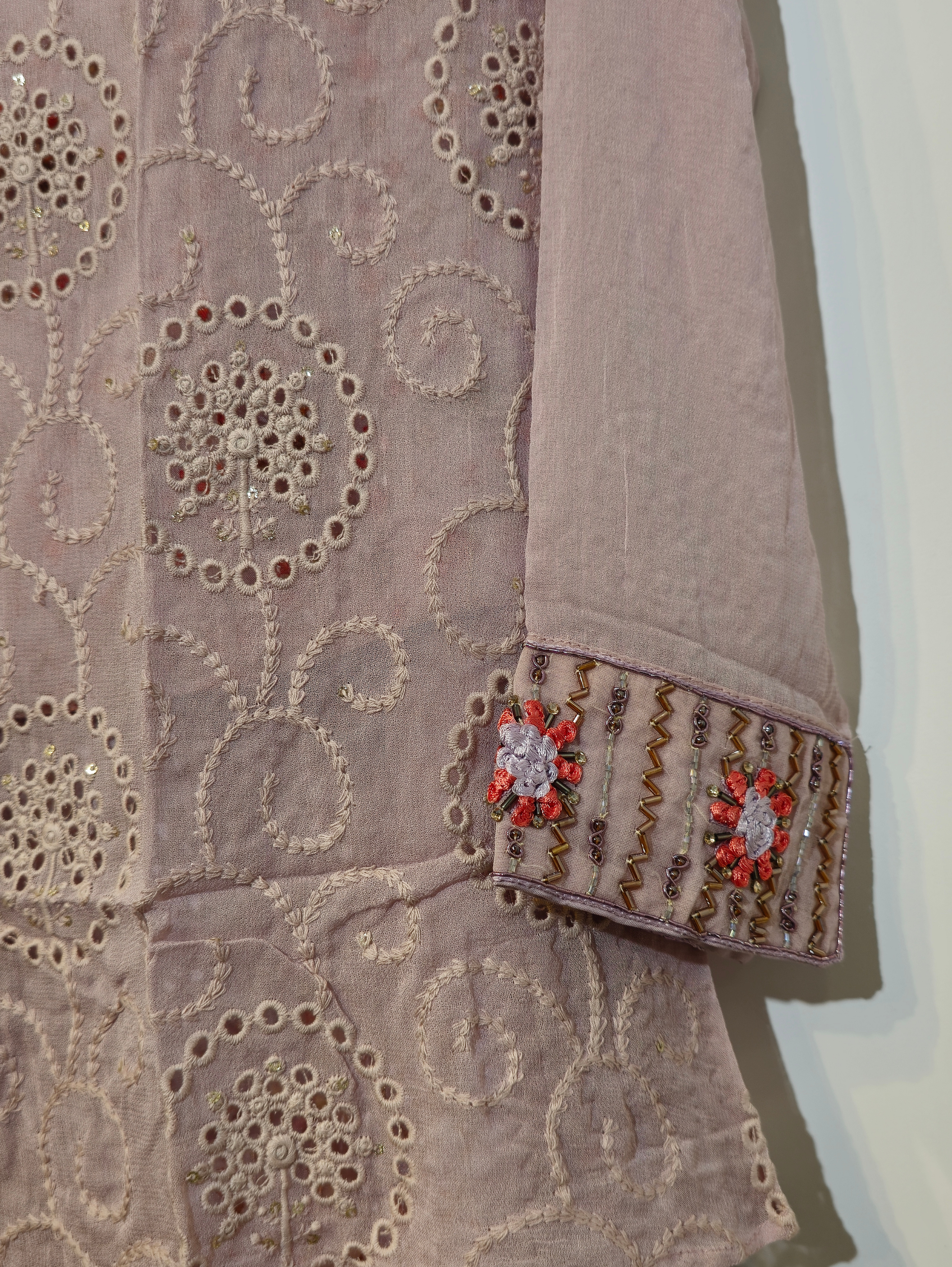 Designer Georgette & Muslin Coord Set