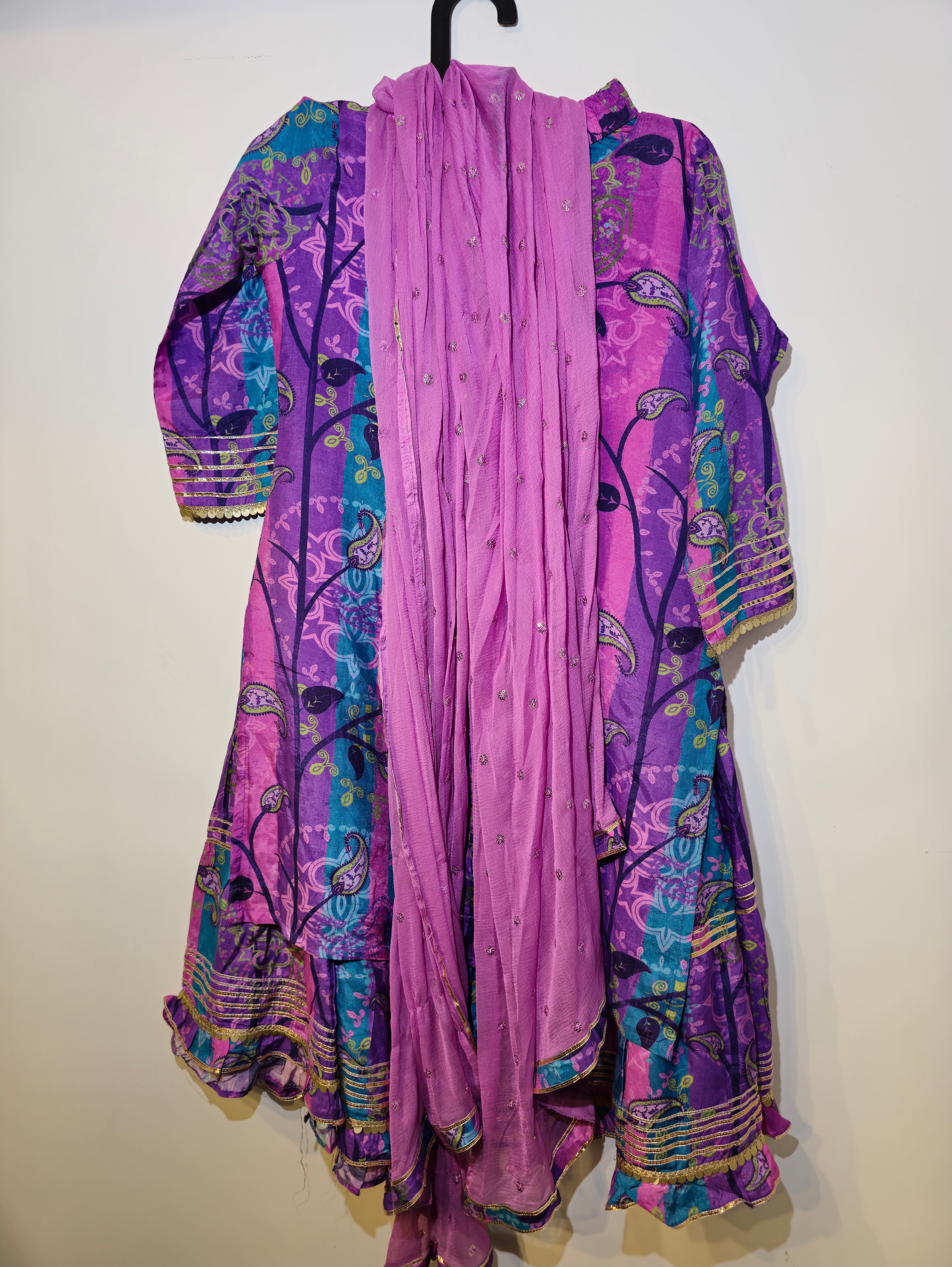 Image of Pure Muslin Kurti Set - 3 Piece