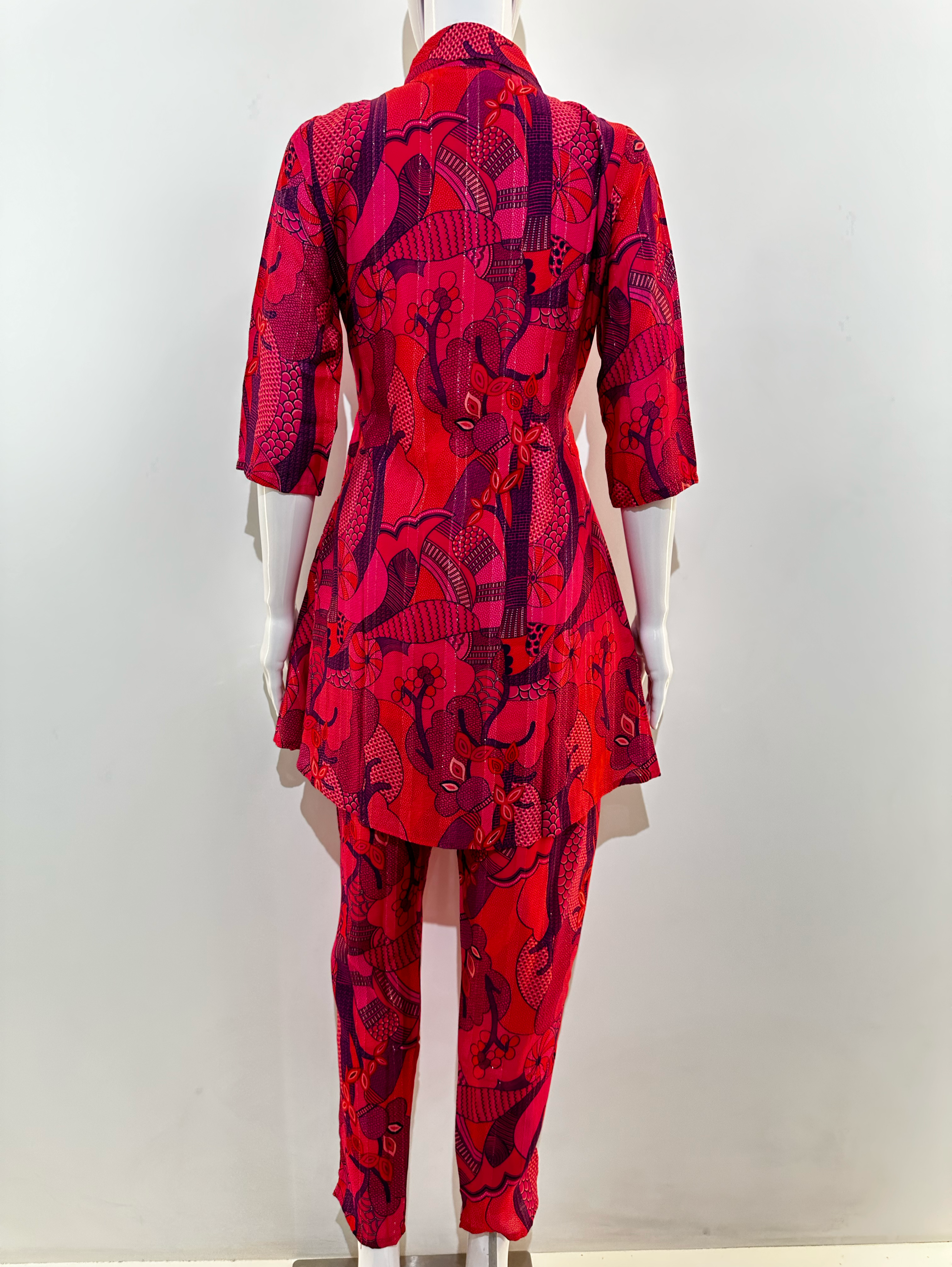 Image of Deep Pink  with Accessories work Coord Set