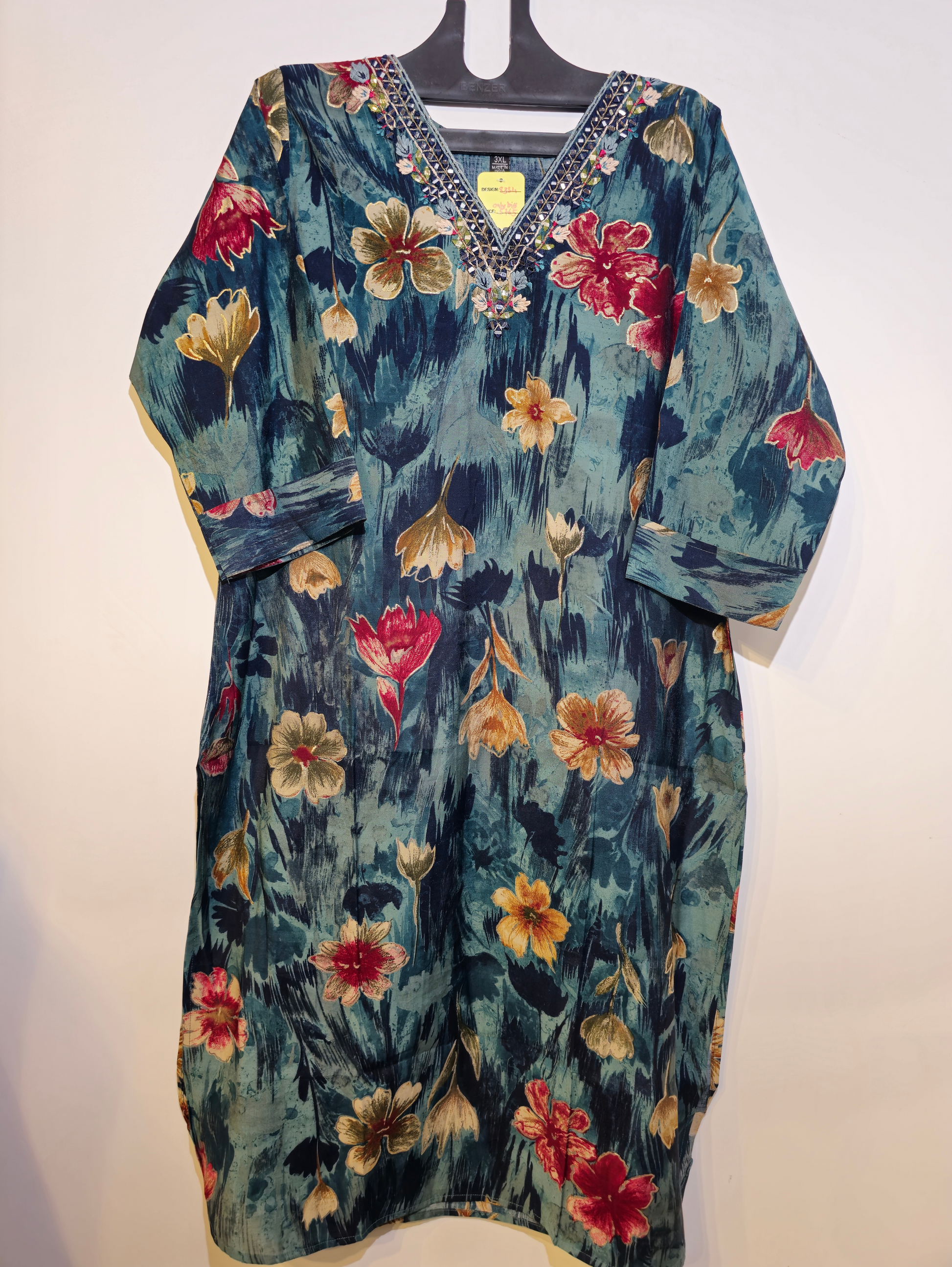 Designer Muslin Straight Kurti