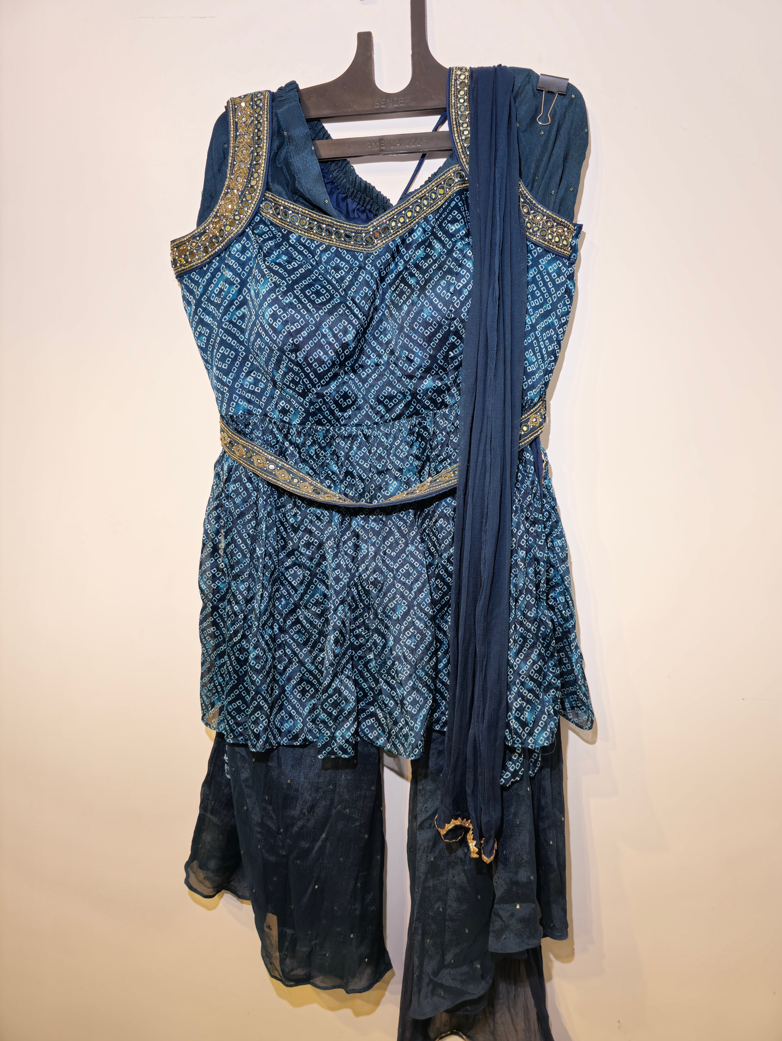 Image of Georgette Set with work - 3 Piece