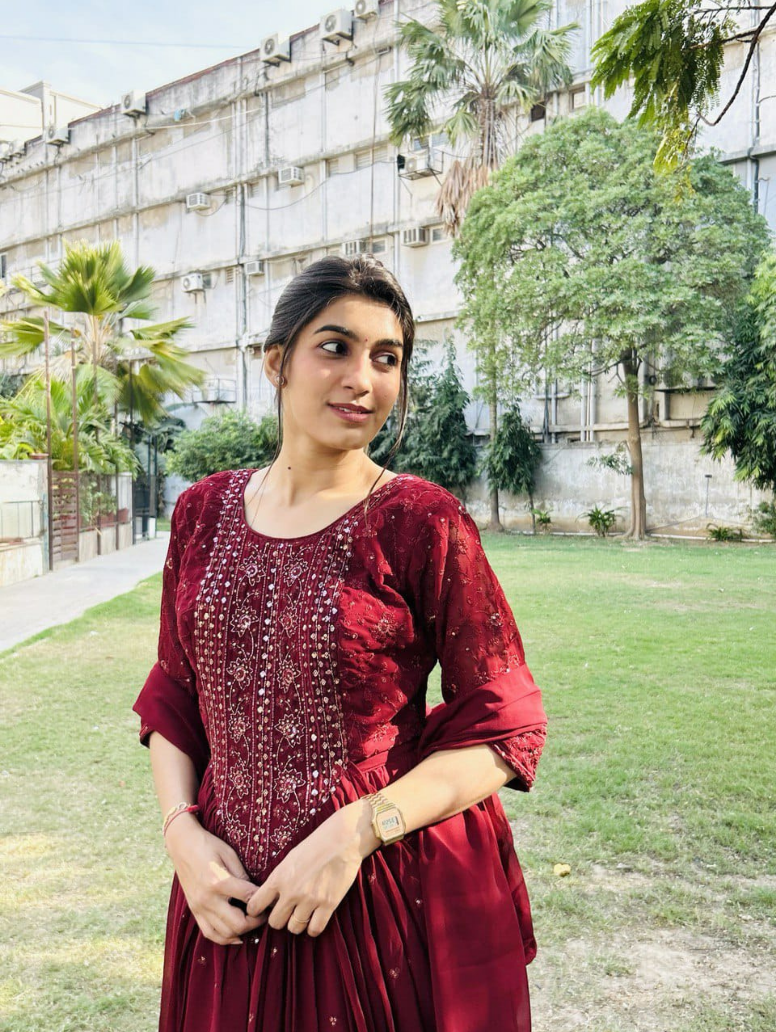 Image of Designer Georgette Traditional 3 Piece