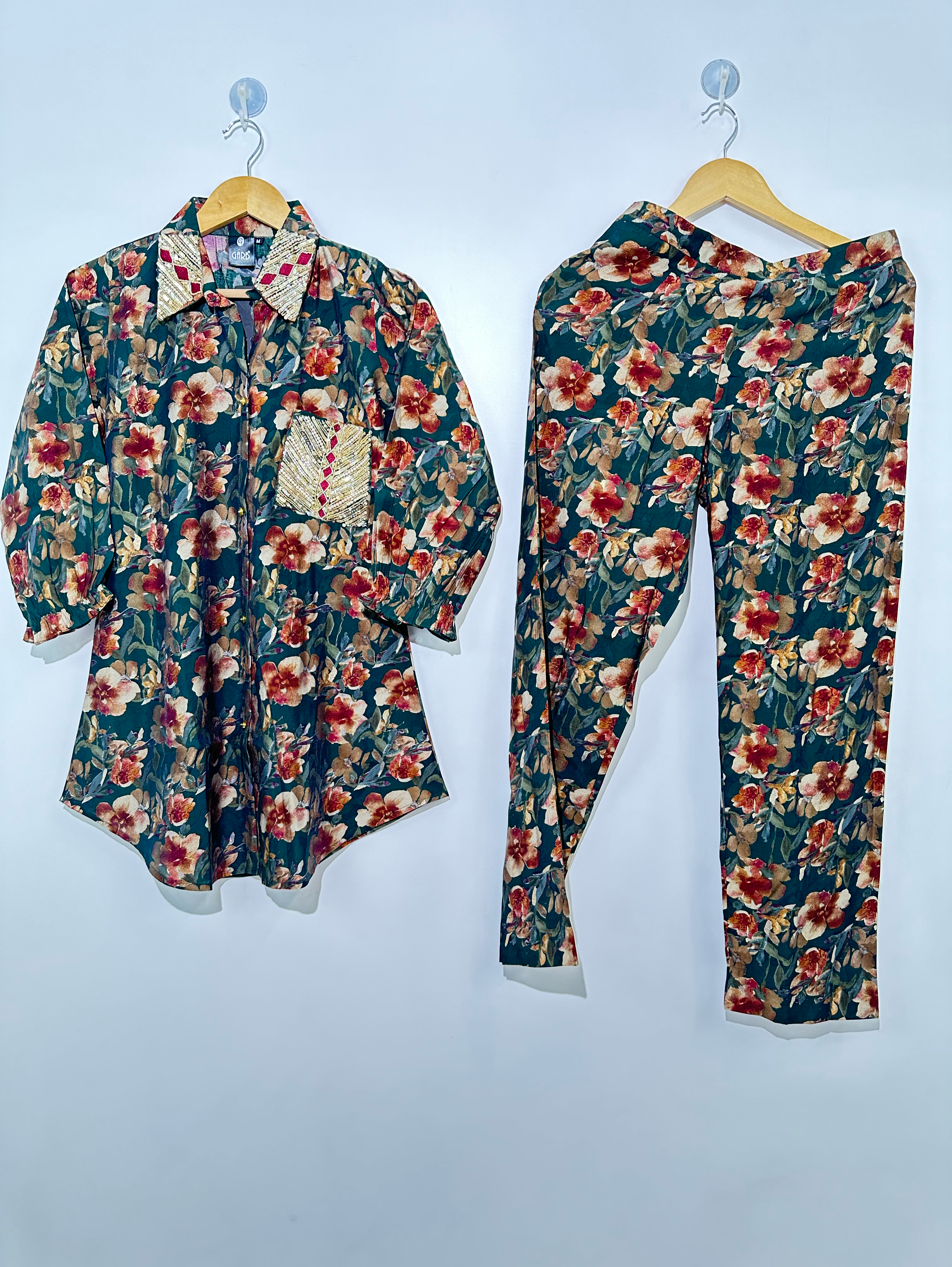 Muslin Flower Print with Work Coords