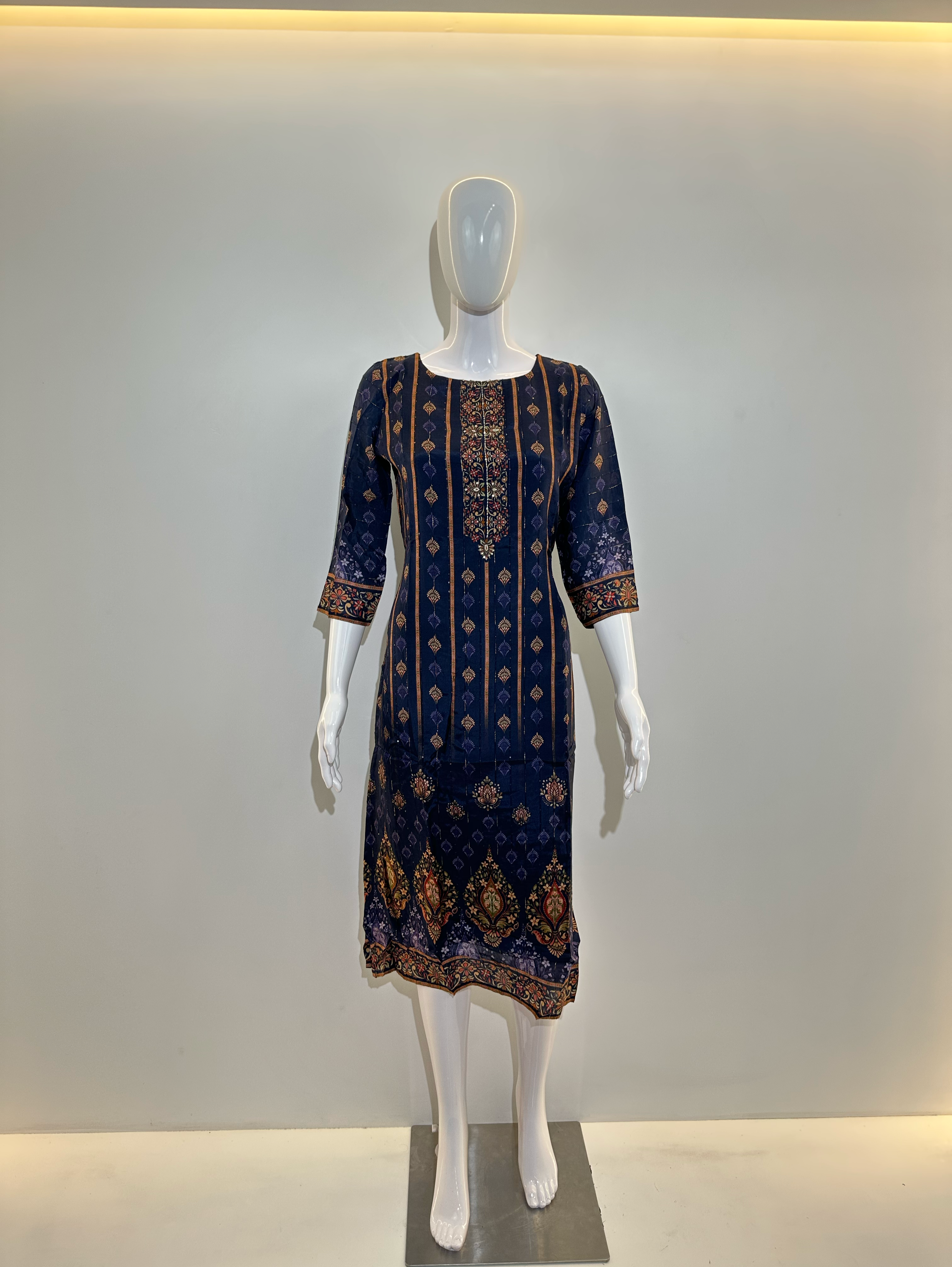 Muslin Sequence with Digital print Kurti
