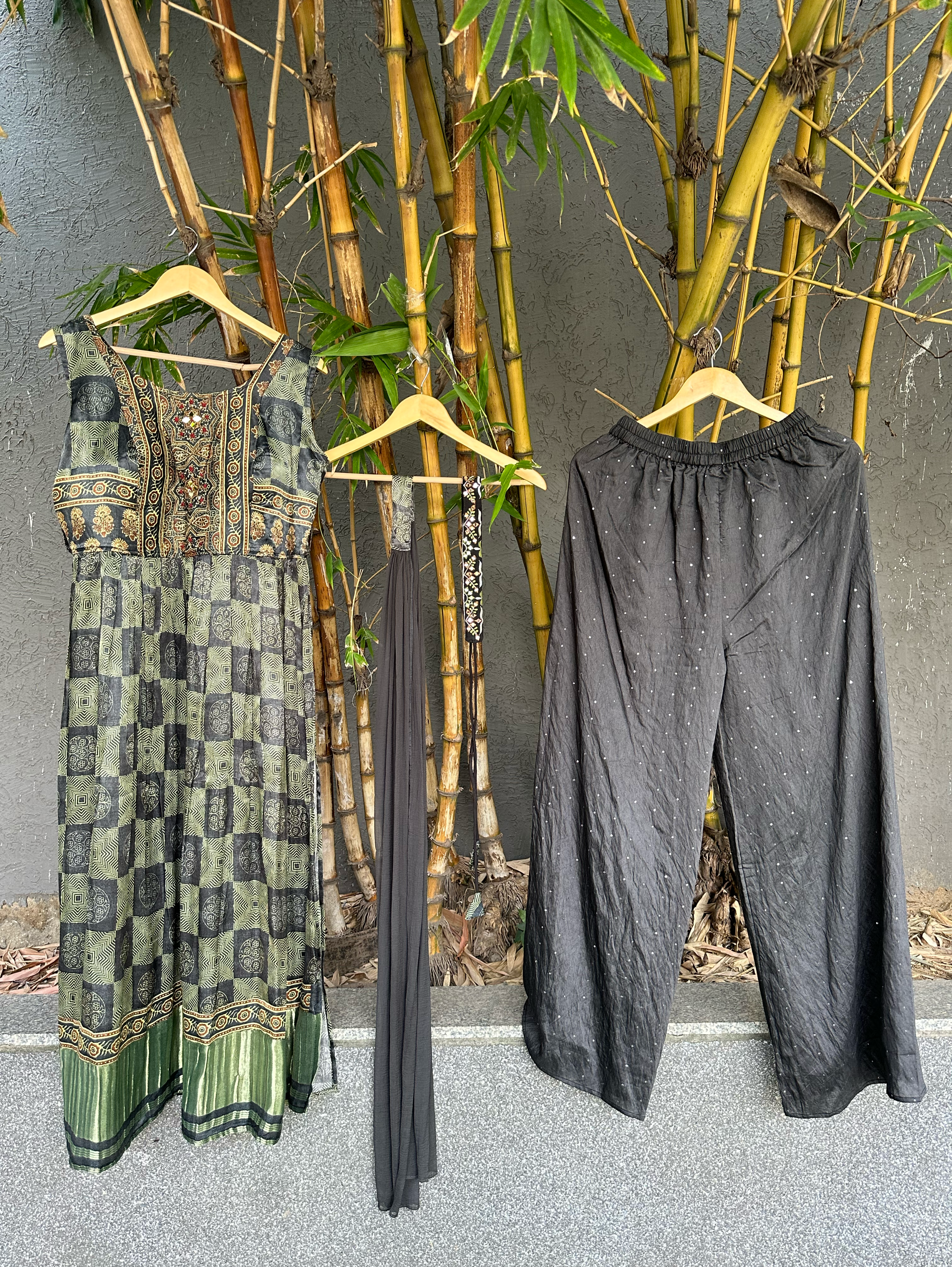 Image of Naira Style 3 Piece Palazzo Set - Premium Work