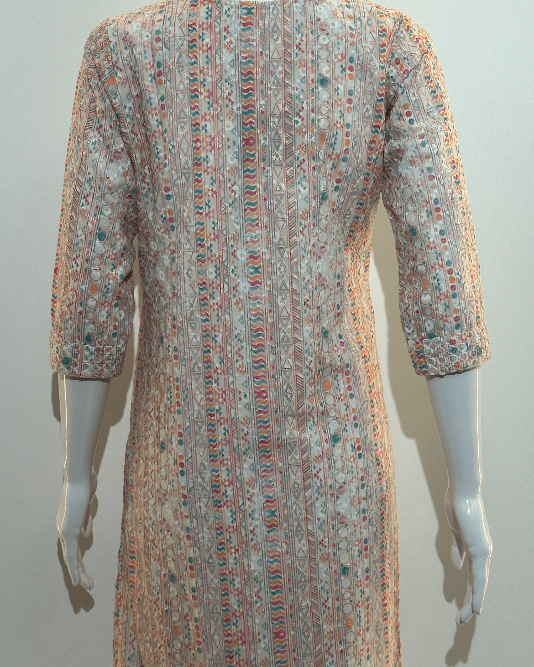 Lucknowi work Cotton Straight Kurti