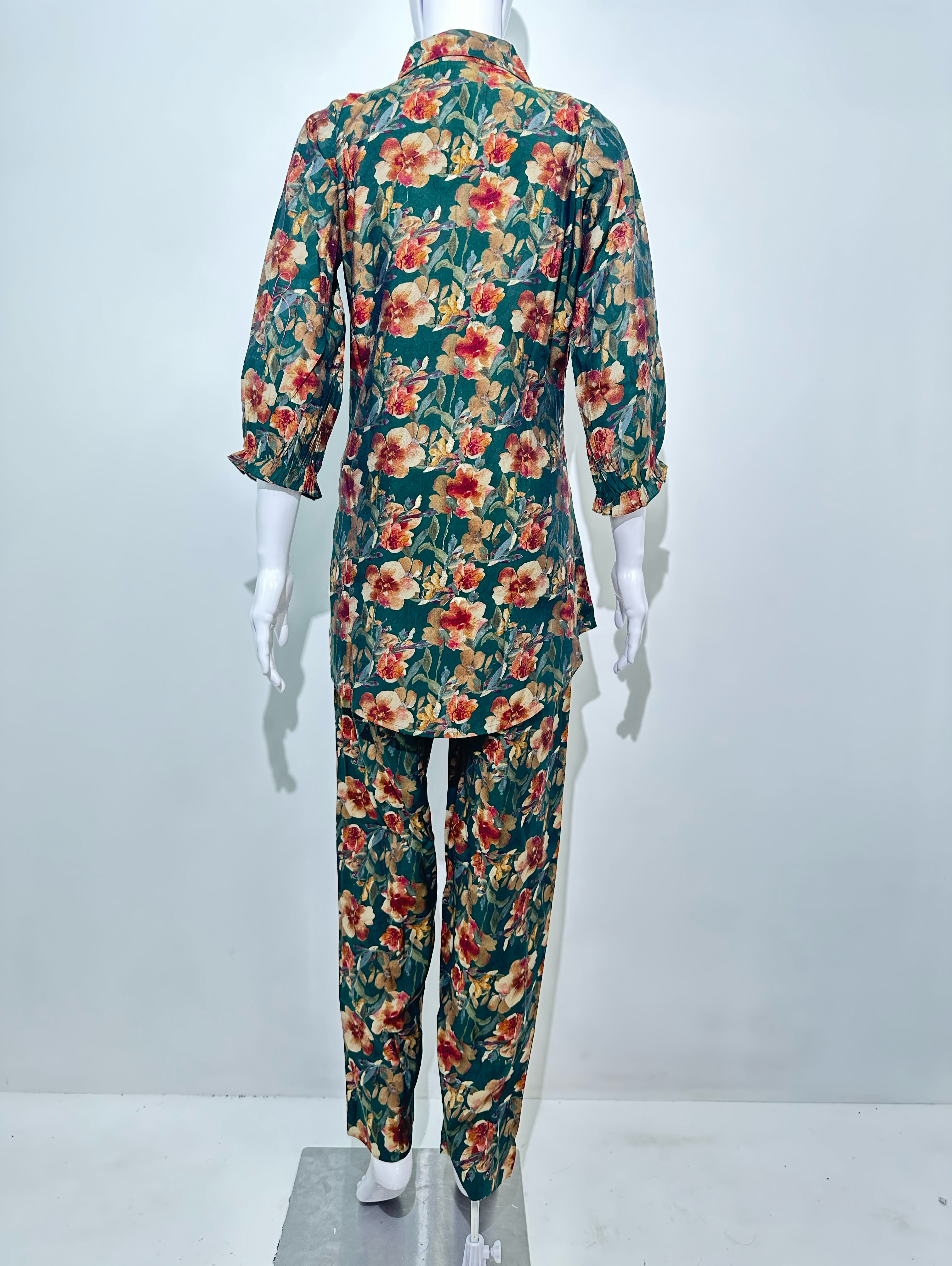 Muslin Flower Print with Work Coords