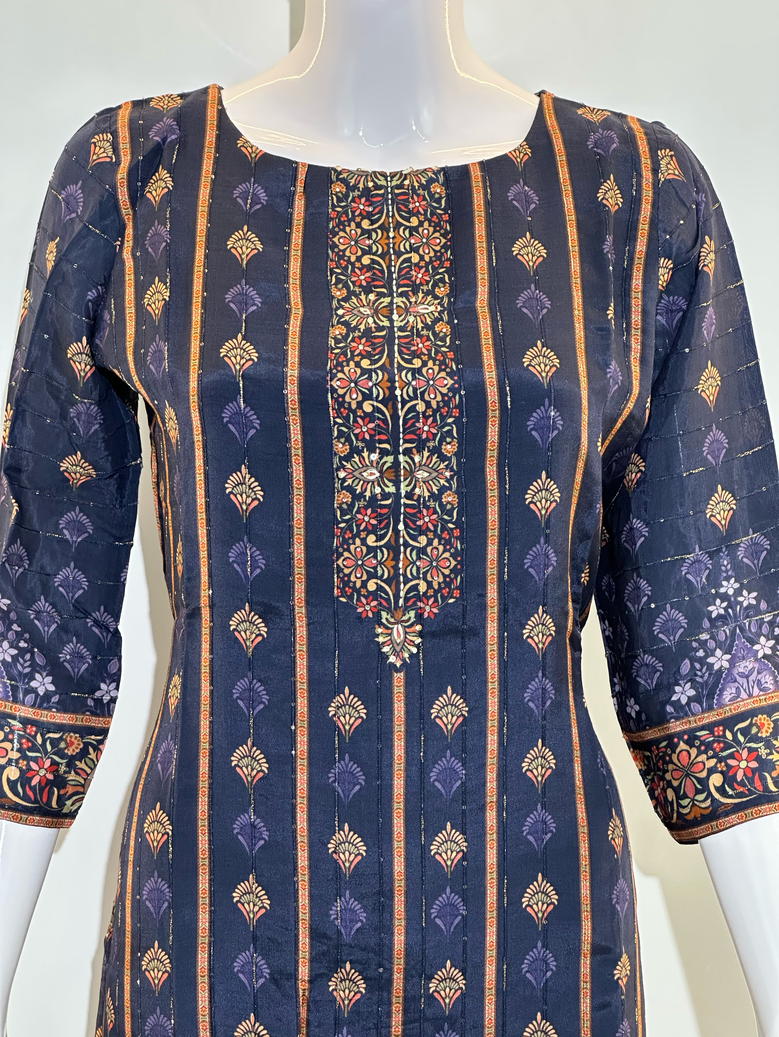 Muslin Sequence with Digital print Kurti