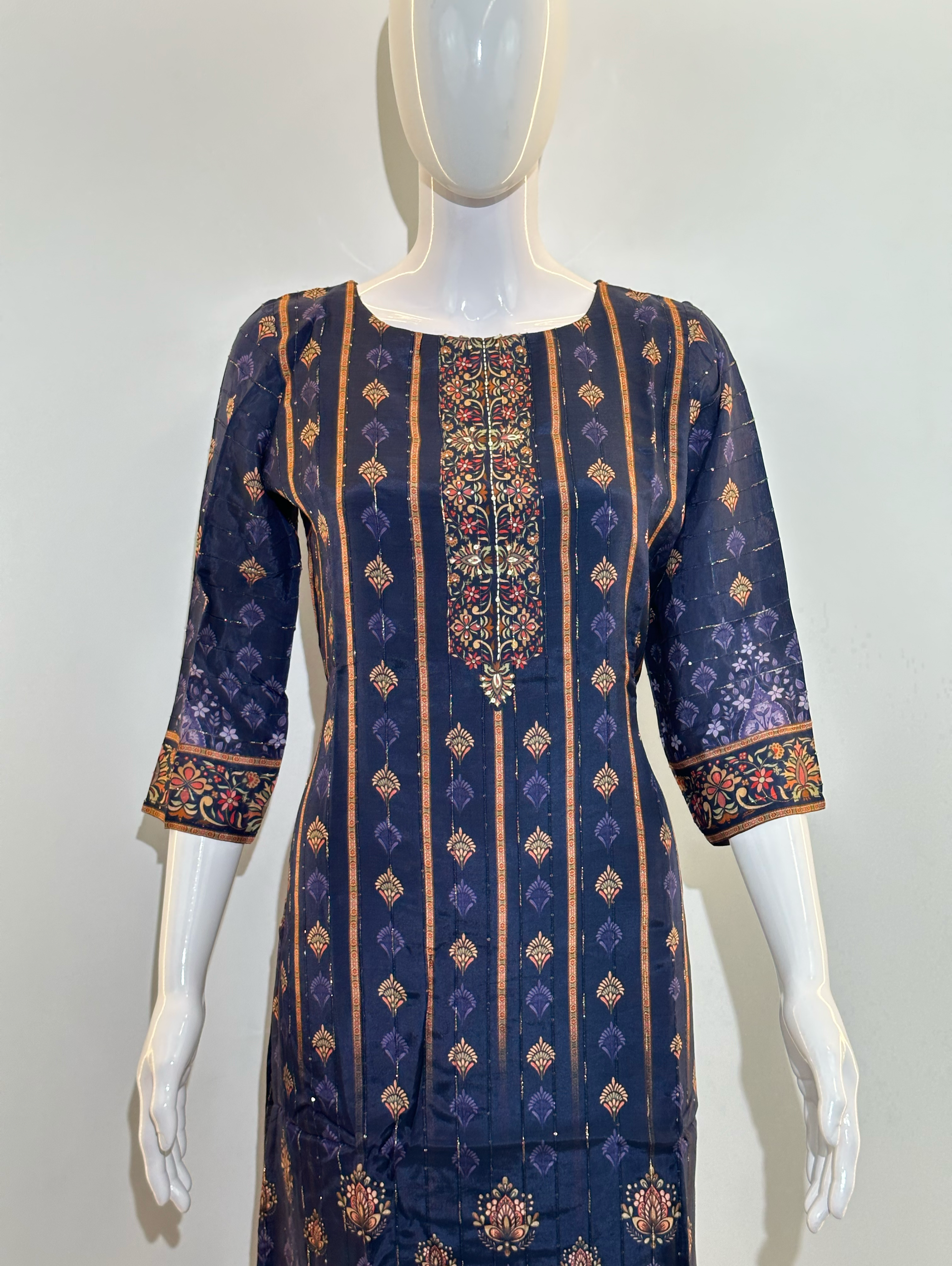 Image of Muslin Sequence with Digital print Kurti