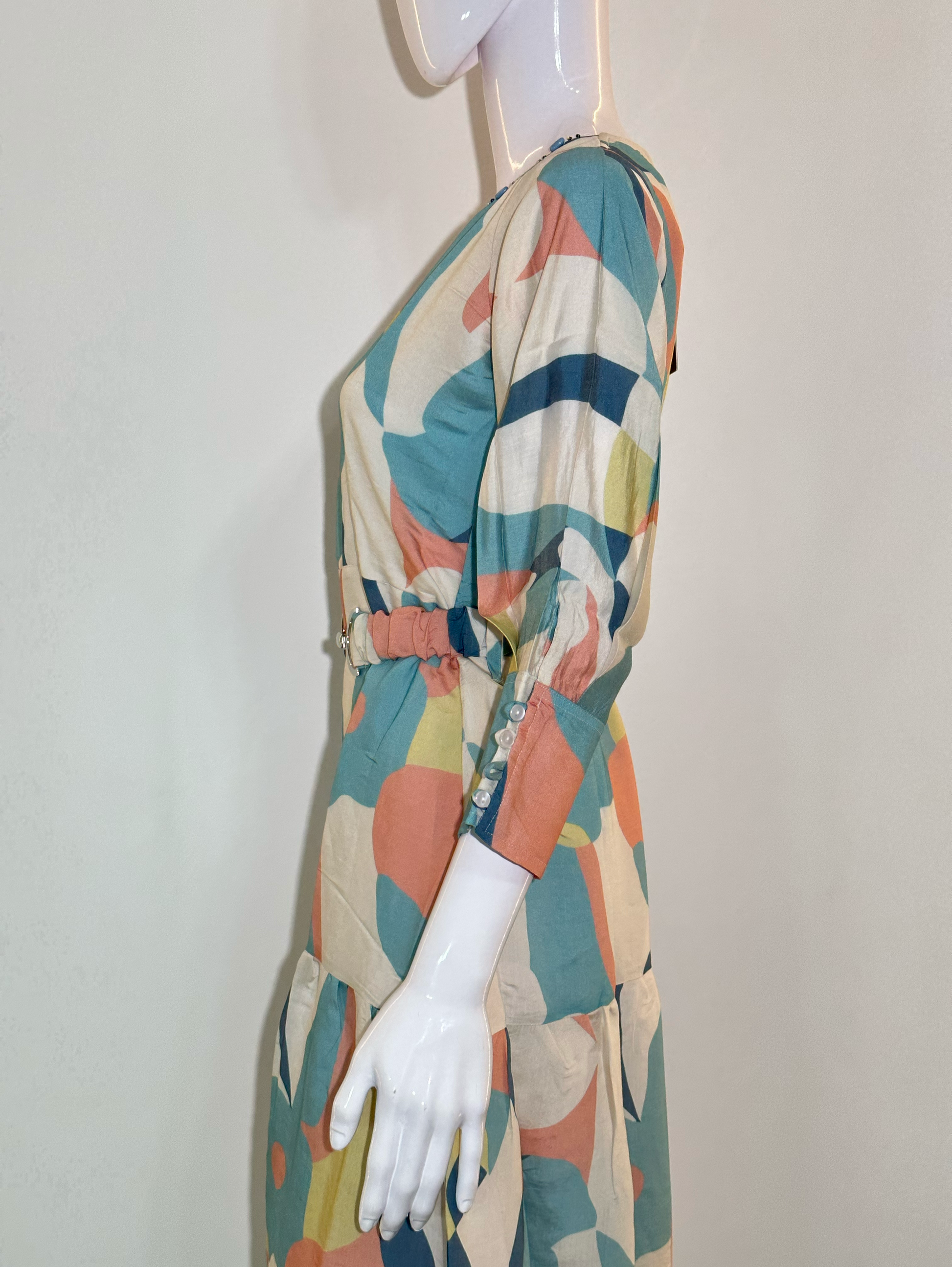 Muslin Dress with Belt - 1 Piece