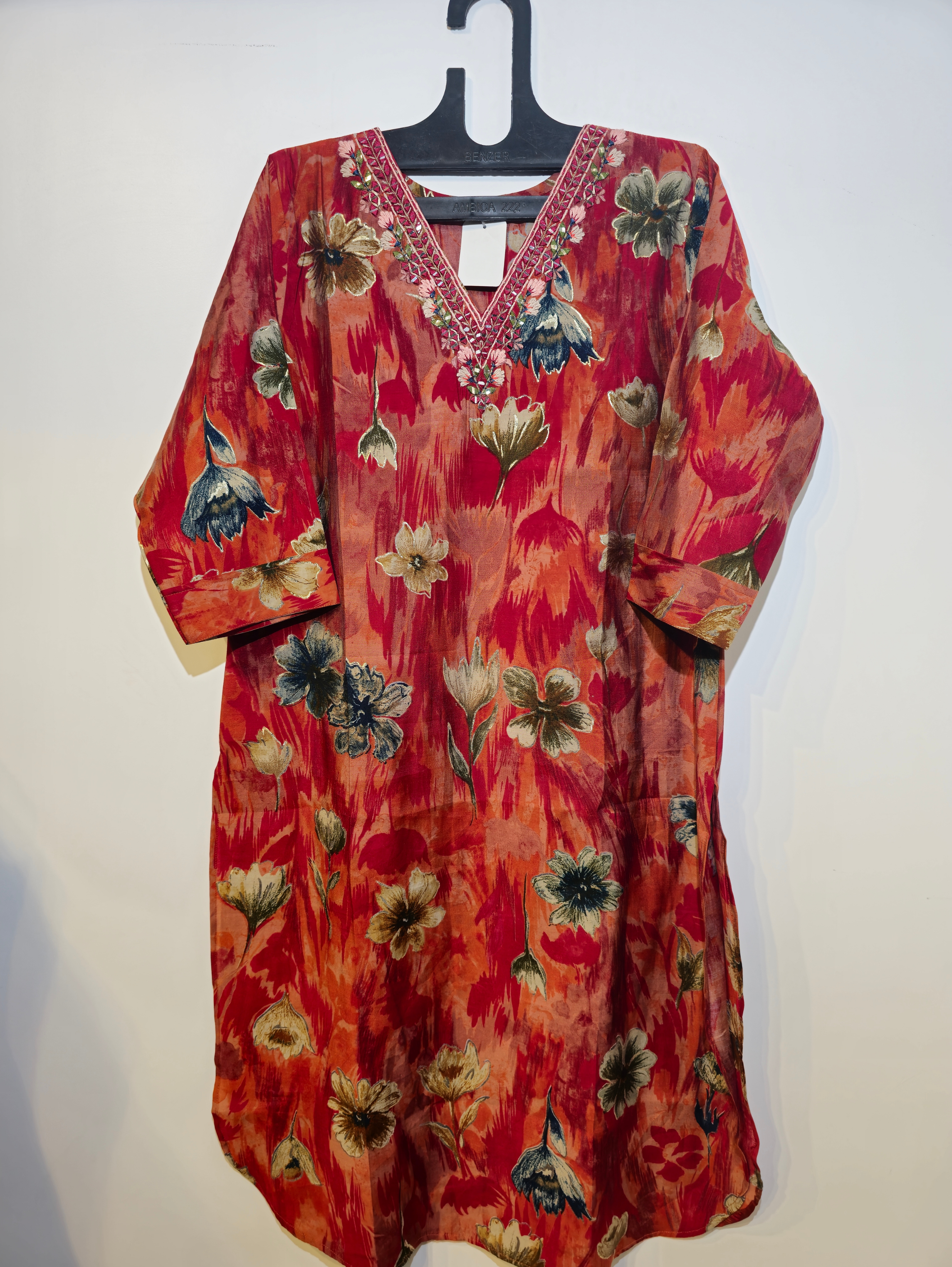 Image of Designer Muslin Straight Kurti