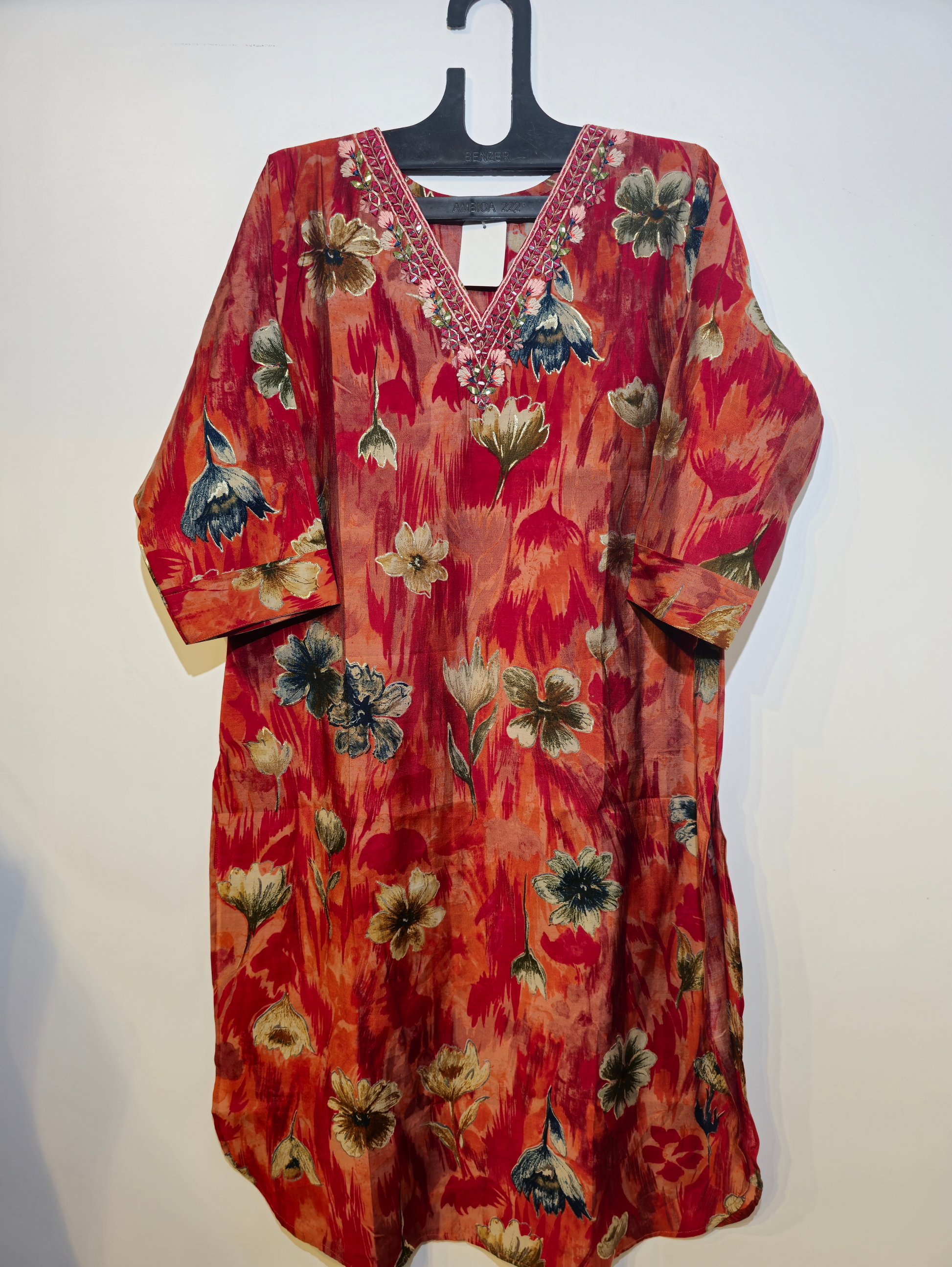 Designer Muslin Straight Kurti