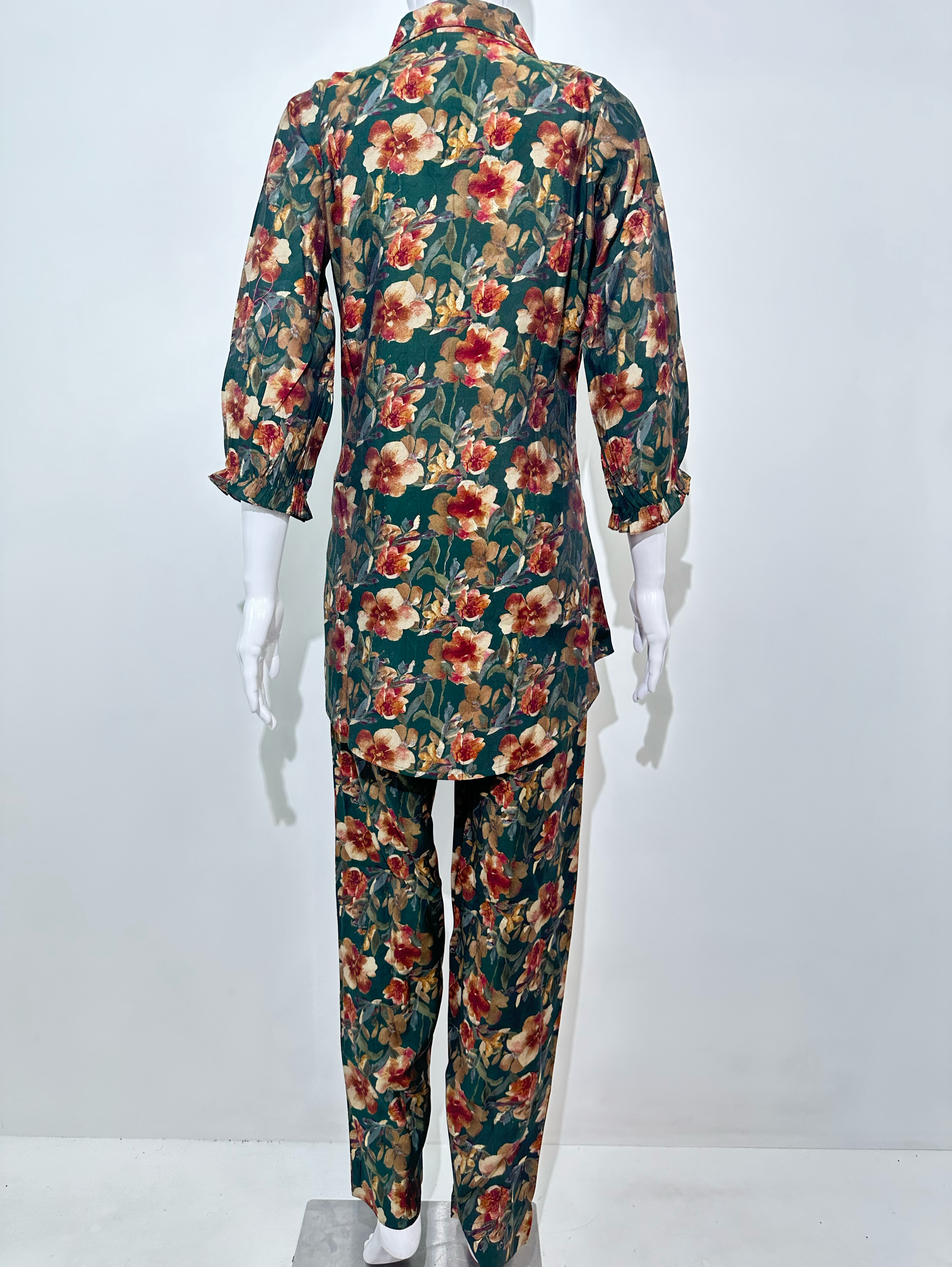 Muslin Flower Print with Work Coords