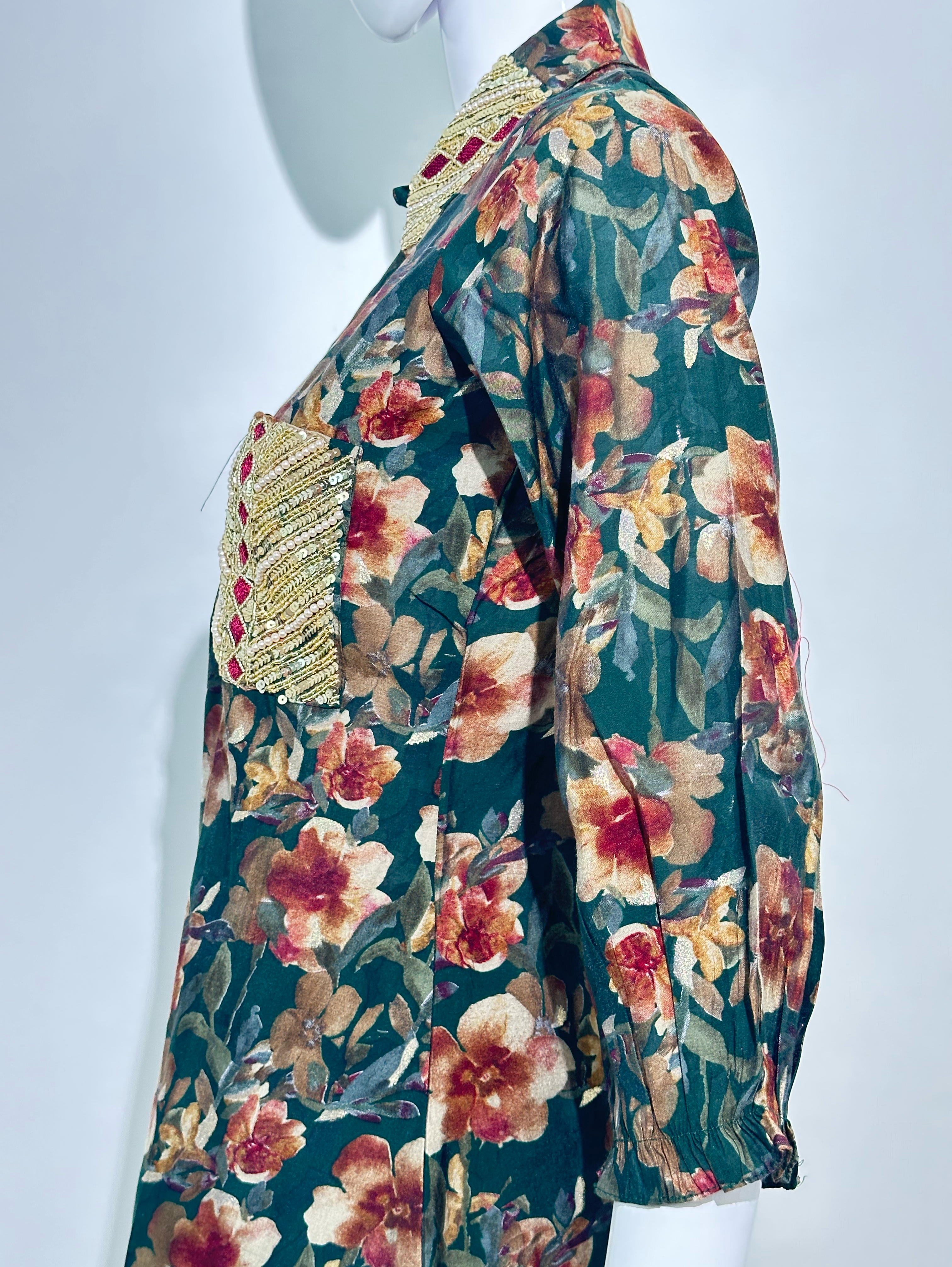 Image of Muslin Flower Print with Work Coords