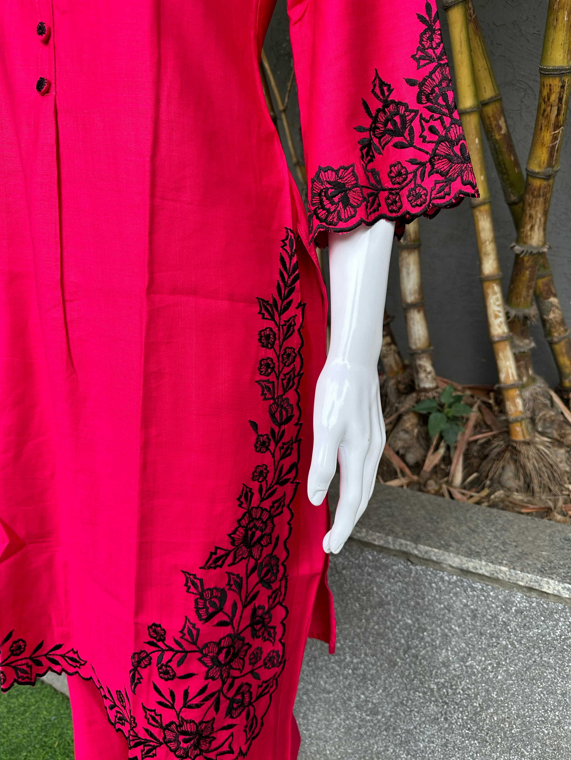Rayon Embroidery Coords - Palazzo Pant
