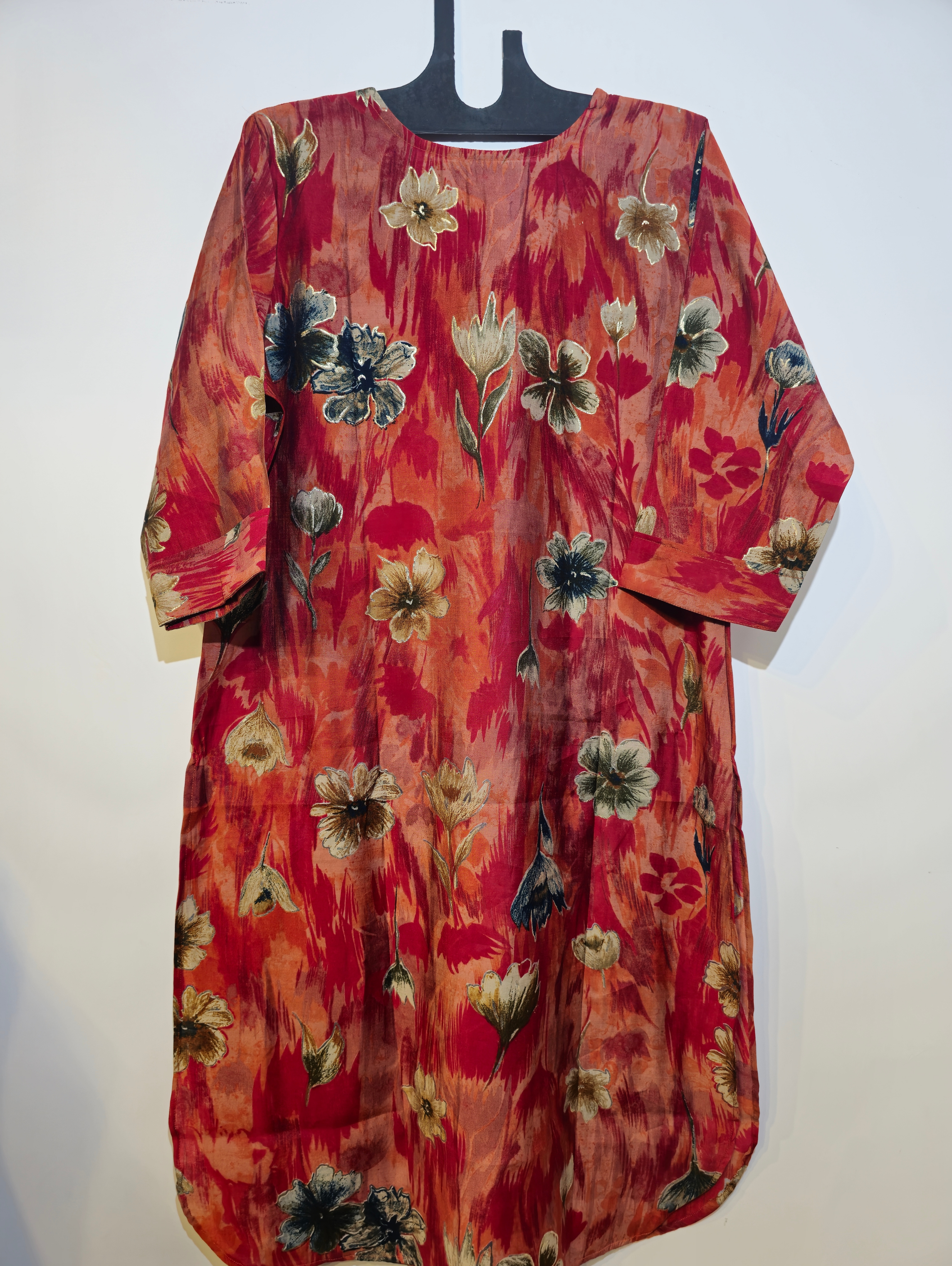 Designer Muslin Straight Kurti