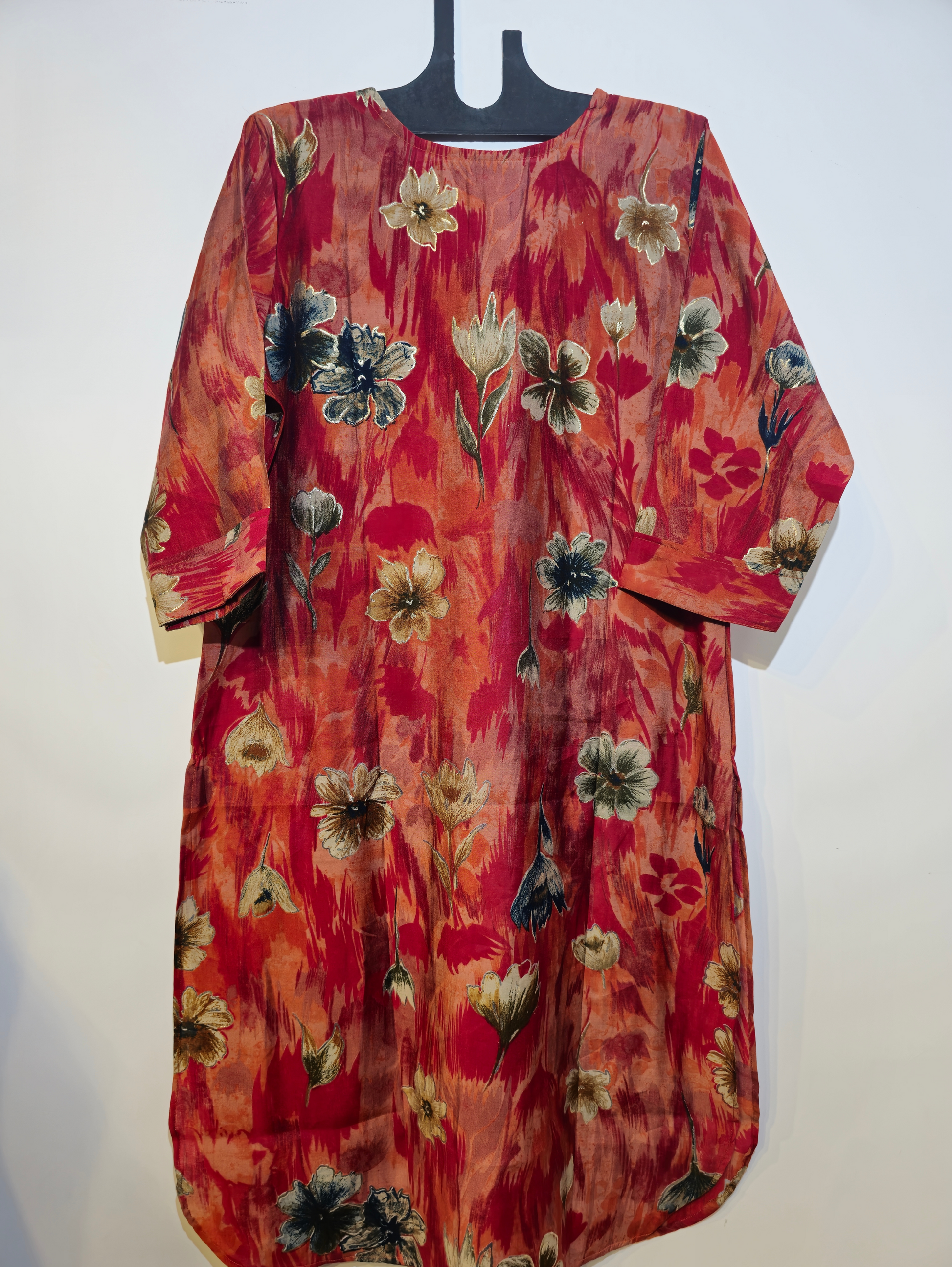 Designer Muslin Straight Kurti