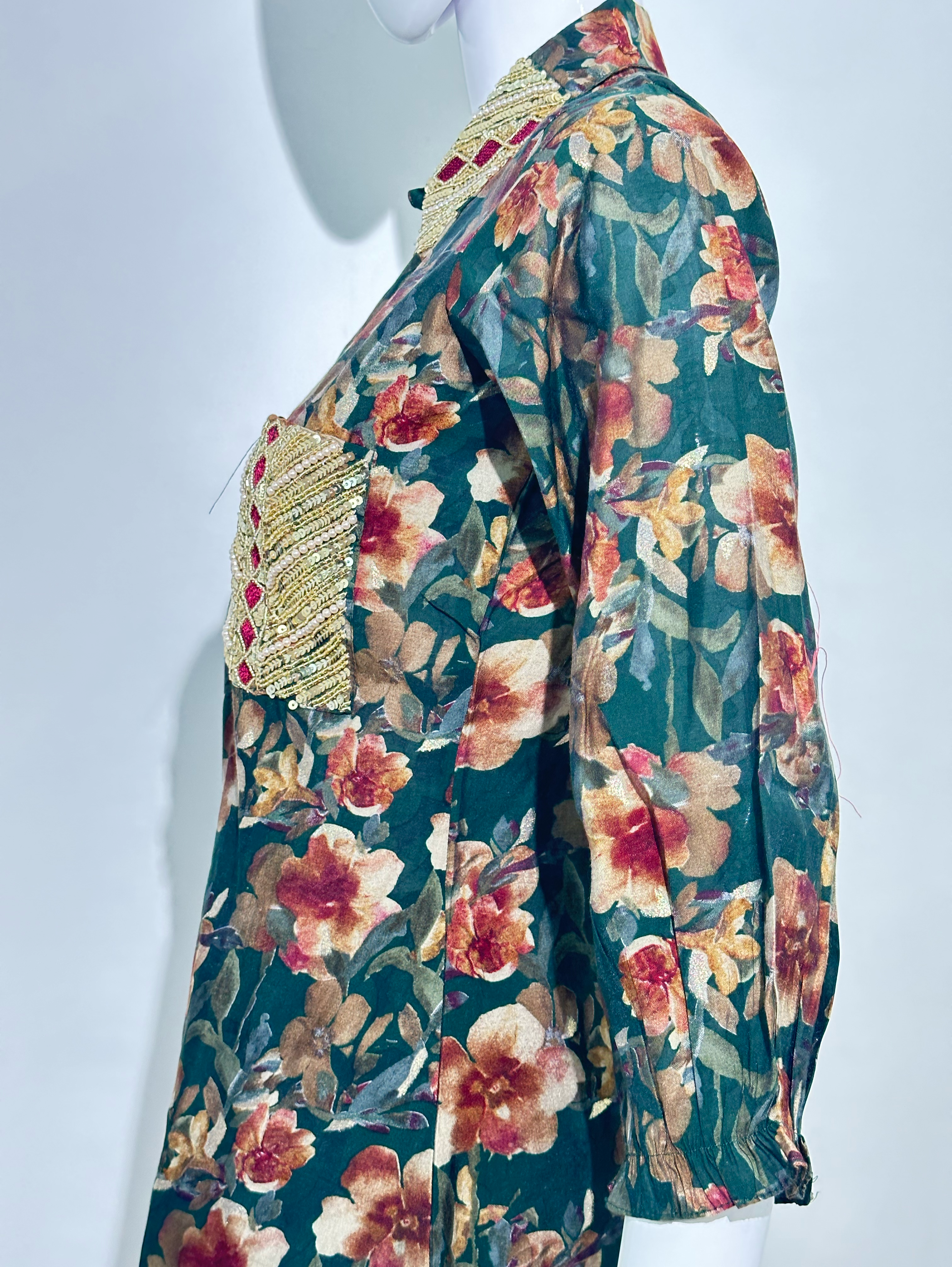 Muslin Flower Print with Work Coords