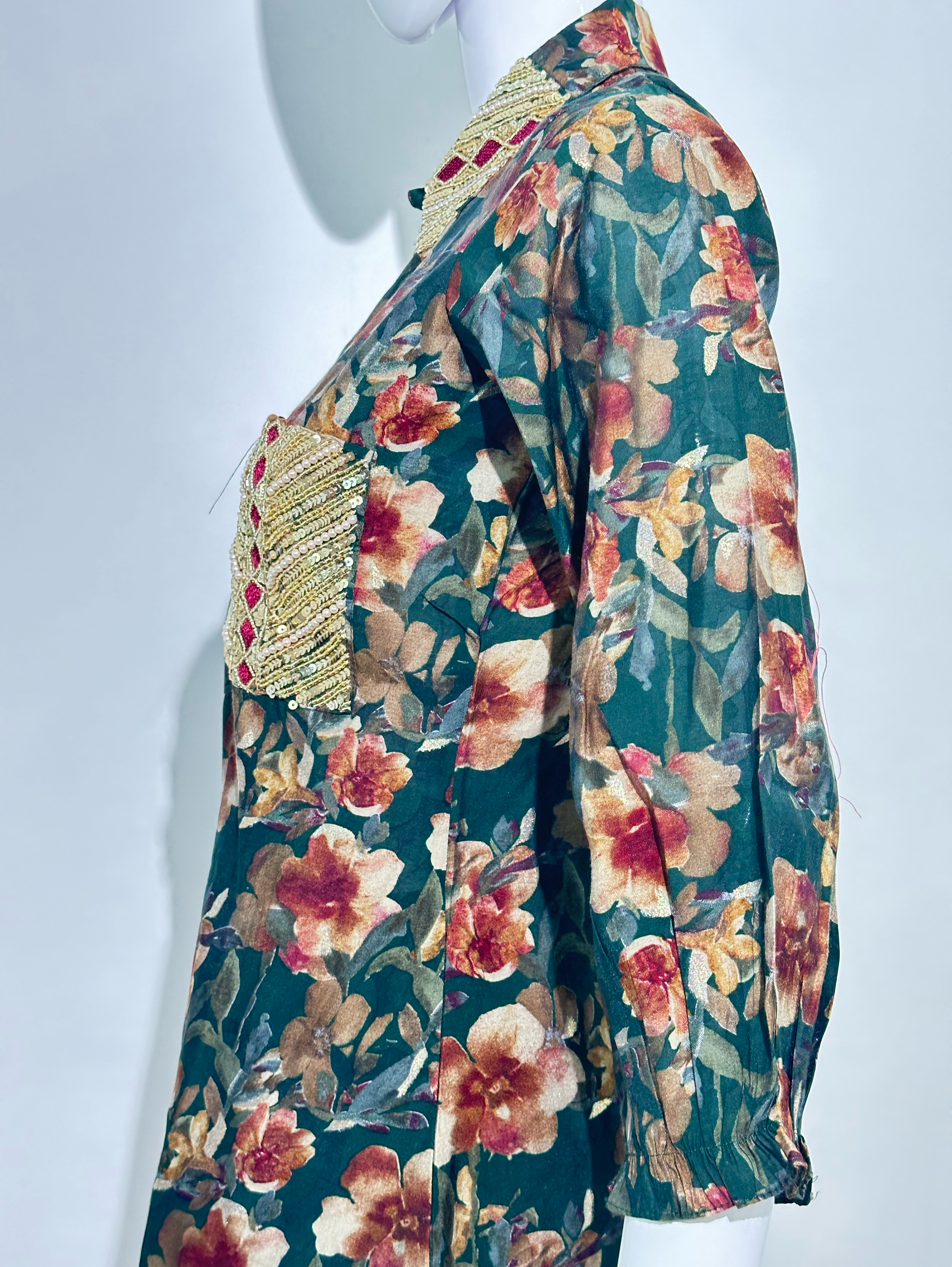 Muslin Flower Print with Work Coords