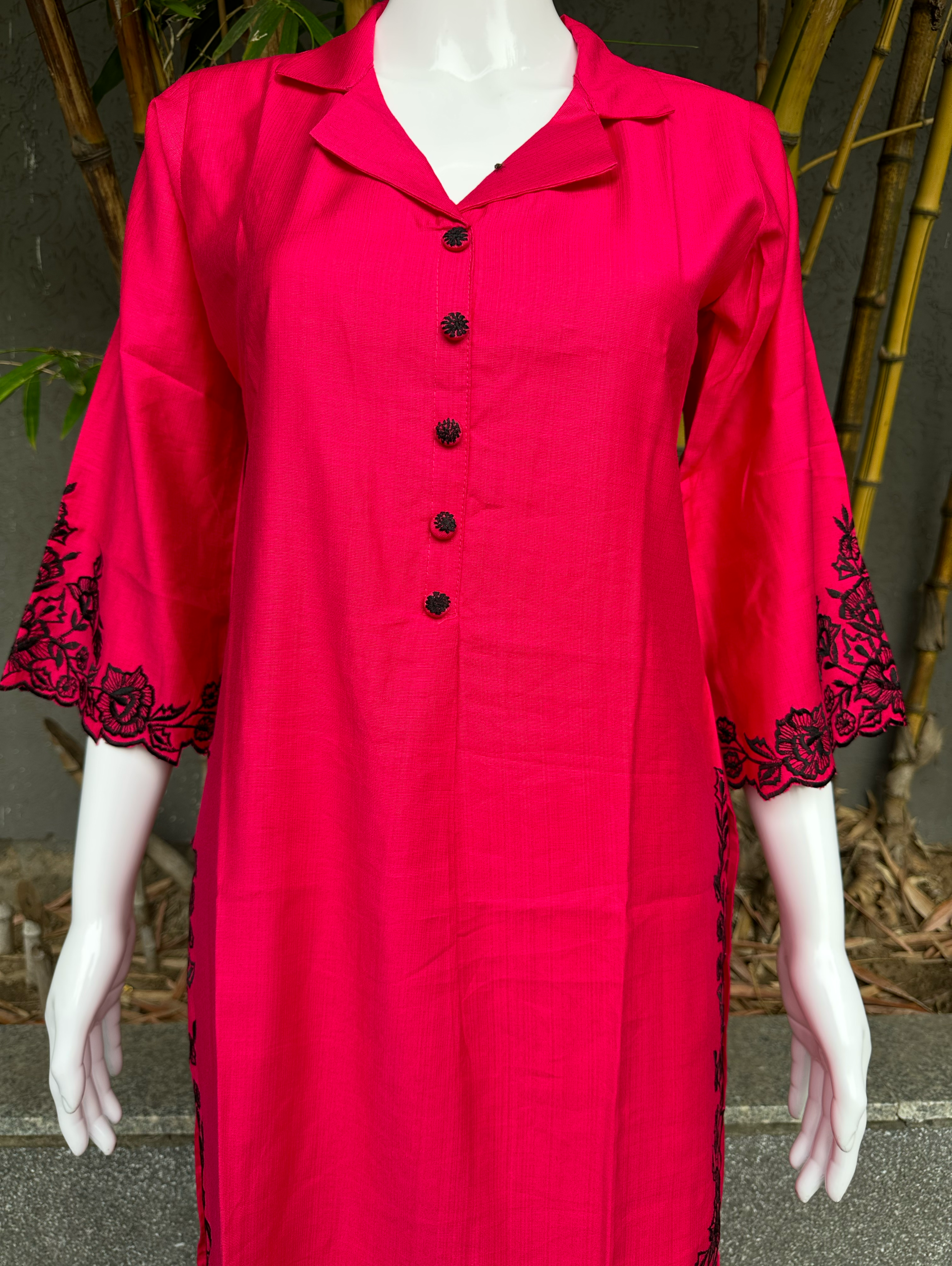 Image of Rayon Embroidery Coords - Palazzo Pant