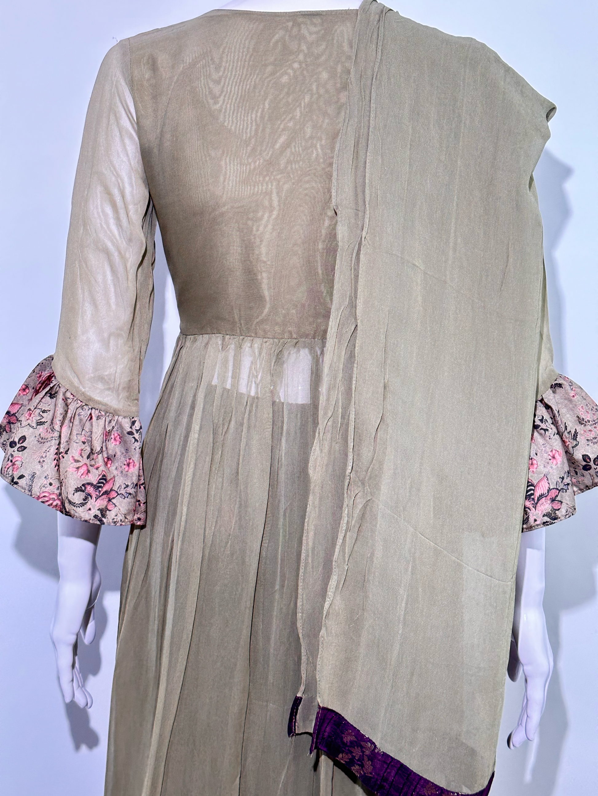 Georgette Naira Cut 3 Piece Palazzo Set
