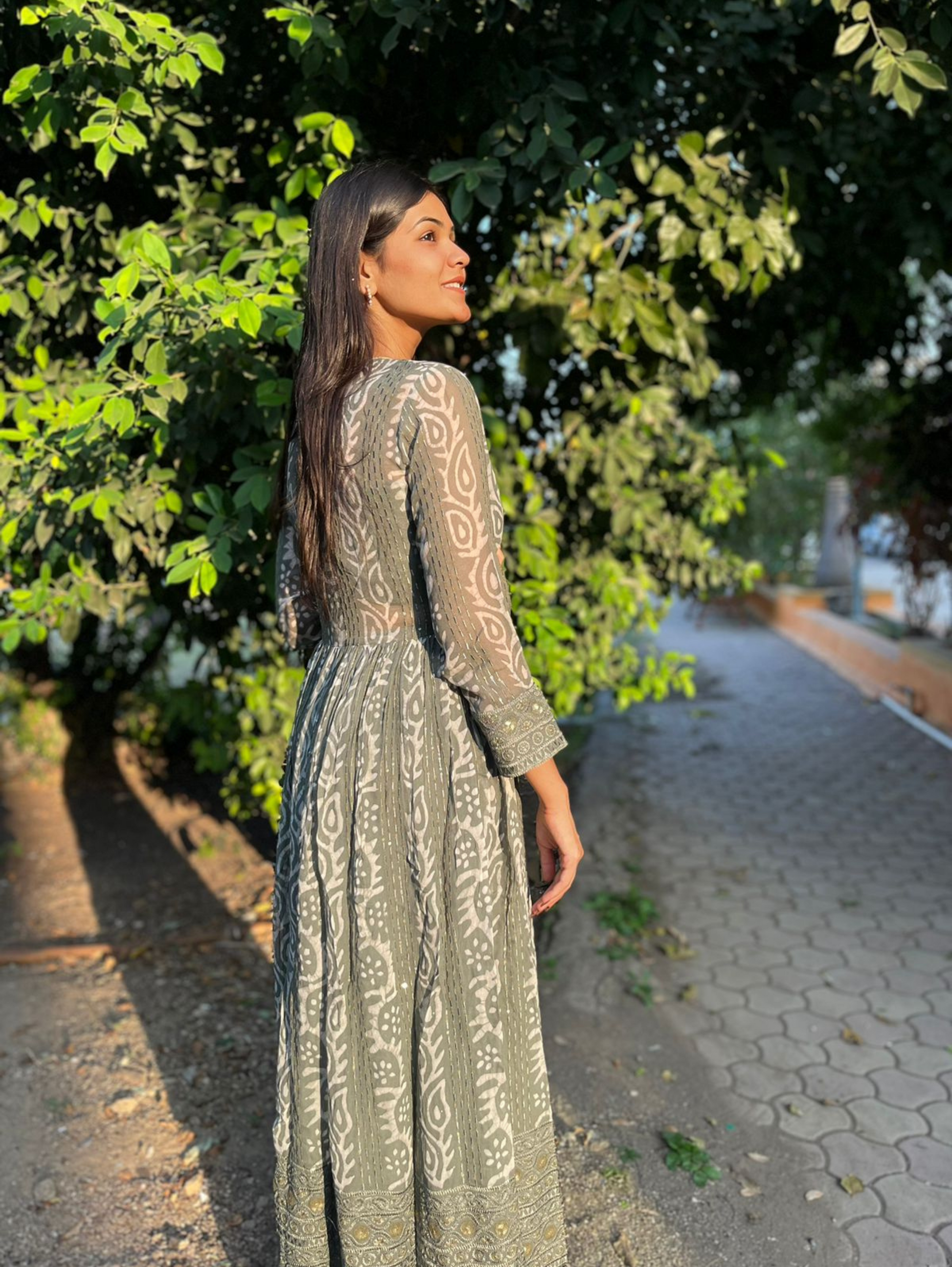 Shrug Style Georgette 3 Piece