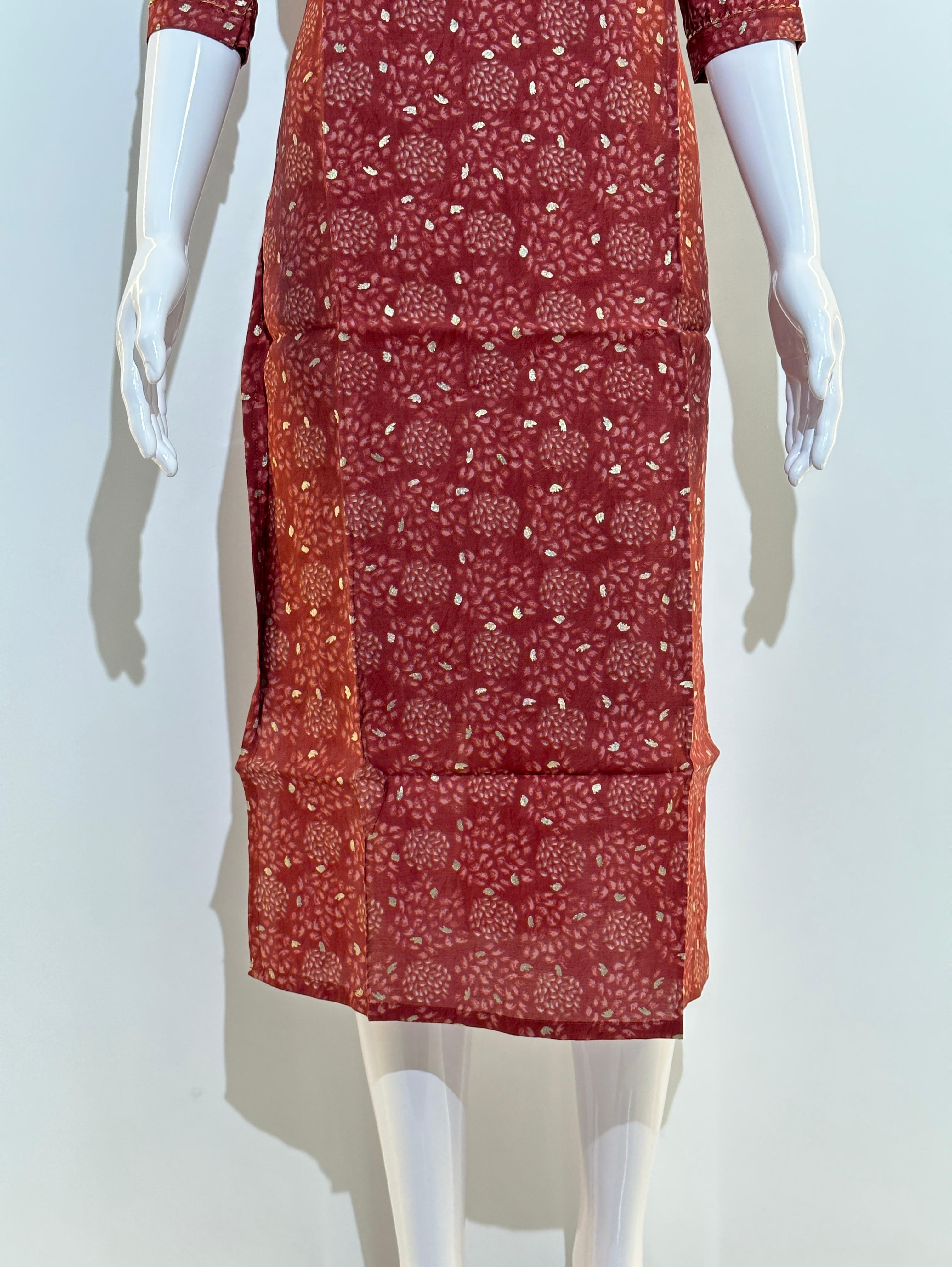 Image of Center Embroidery Muslin Kurti