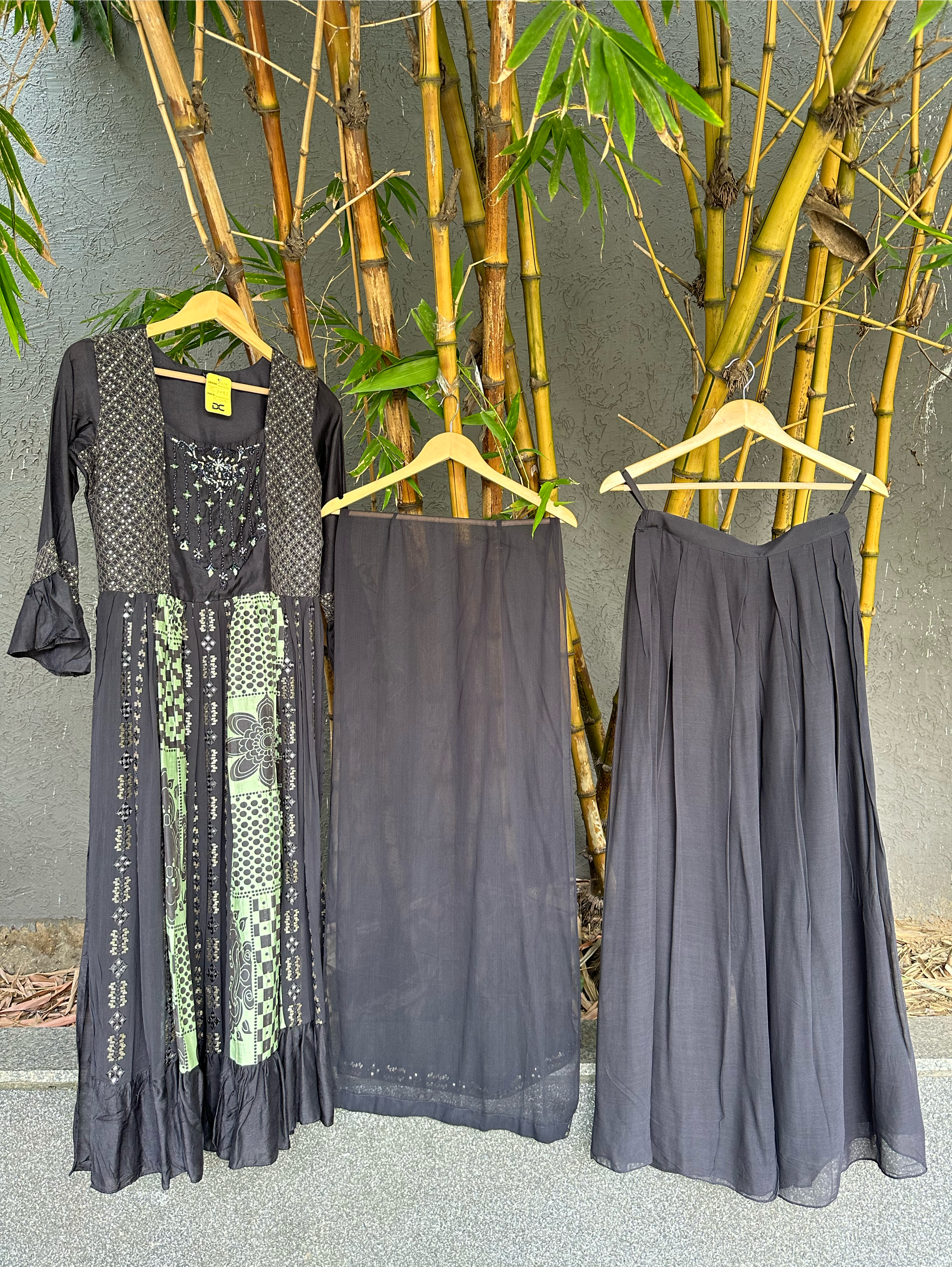 Image of Naira Style 3 Piece Palazzo Set - Premium Work