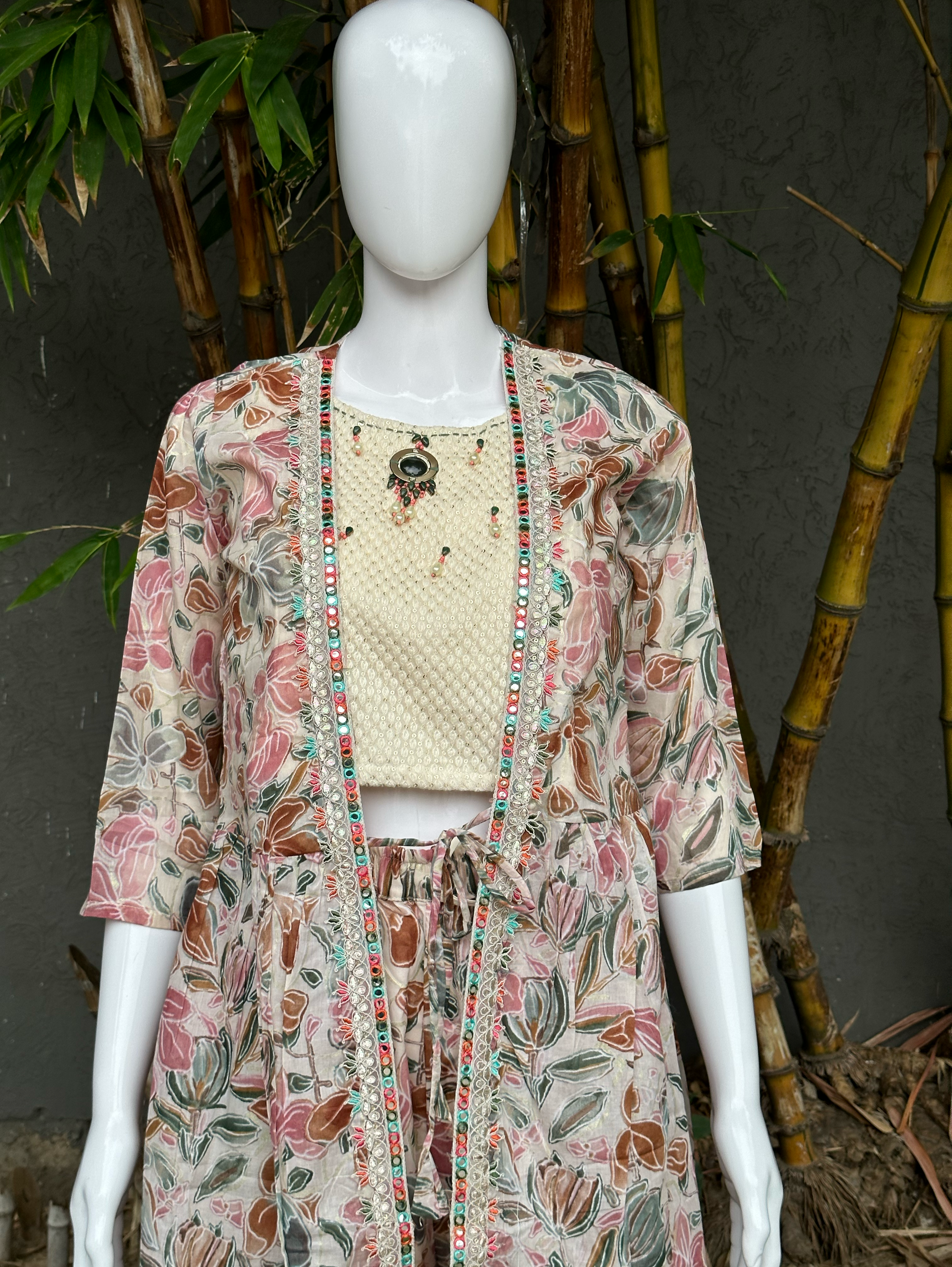 Image of Designer Sharara Set with work - 3 Piece