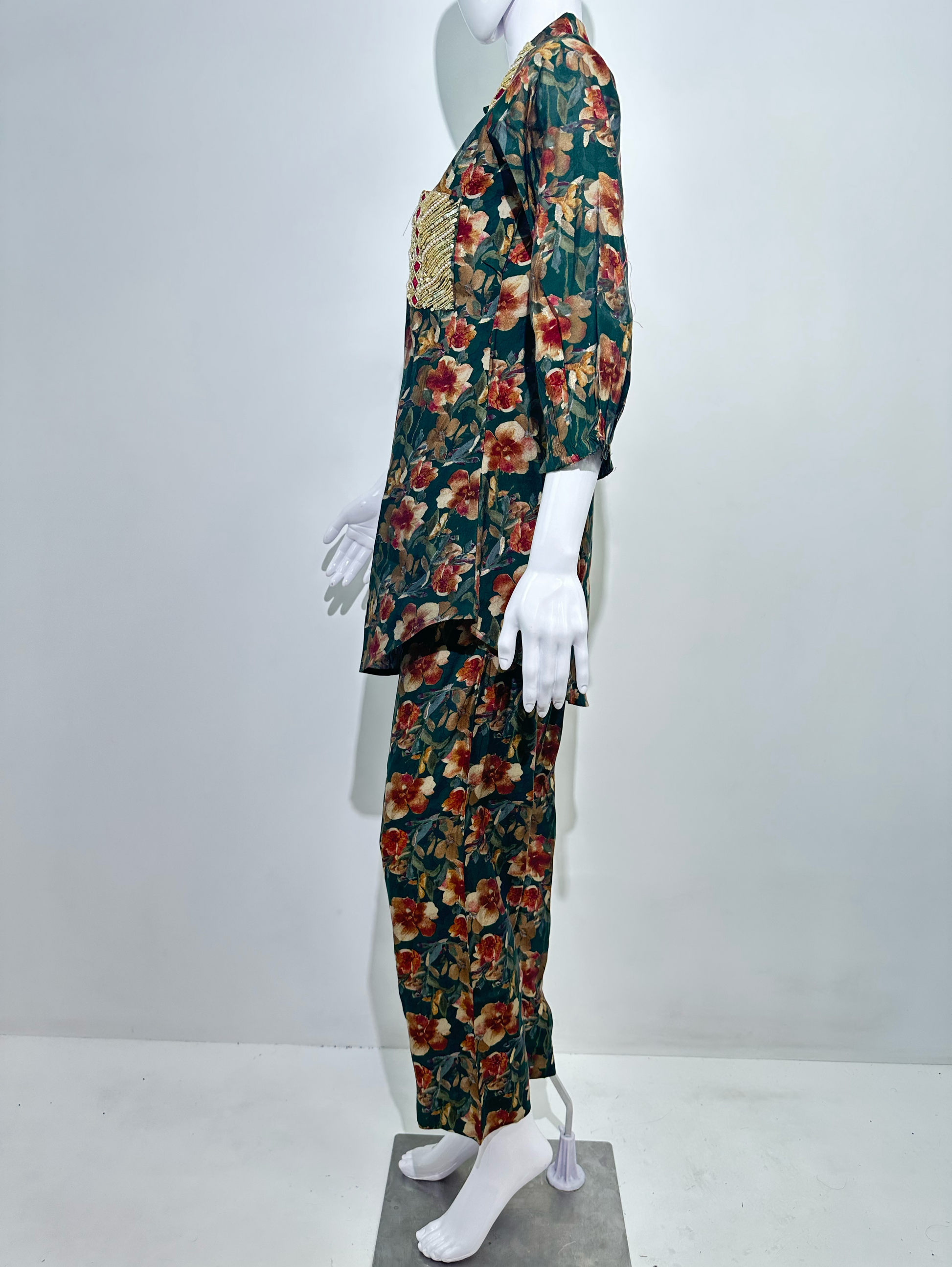 Muslin Flower Print with Work Coords