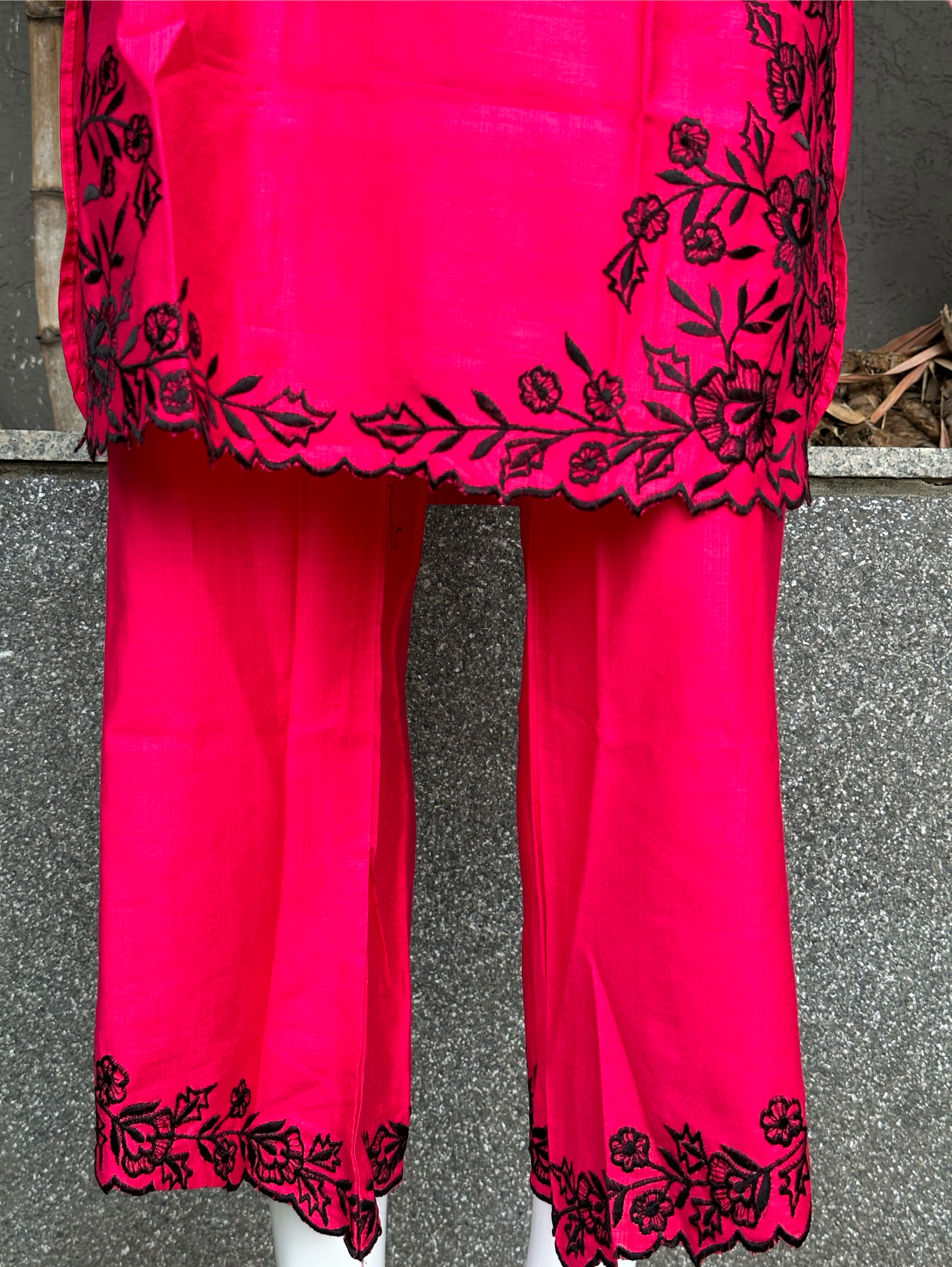 Image of Rayon Embroidery Coords - Palazzo Pant