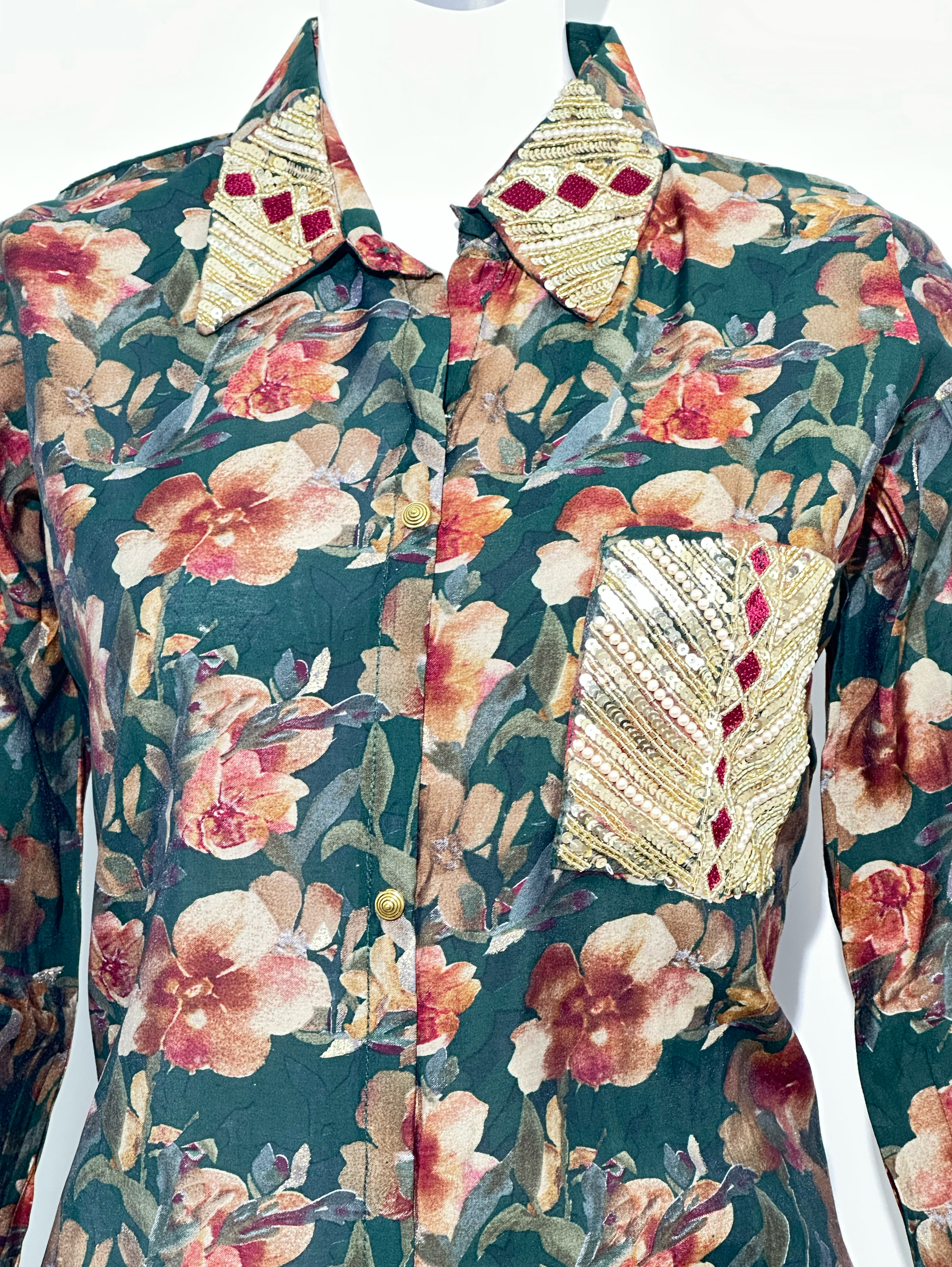 Muslin Flower Print with Work Coords