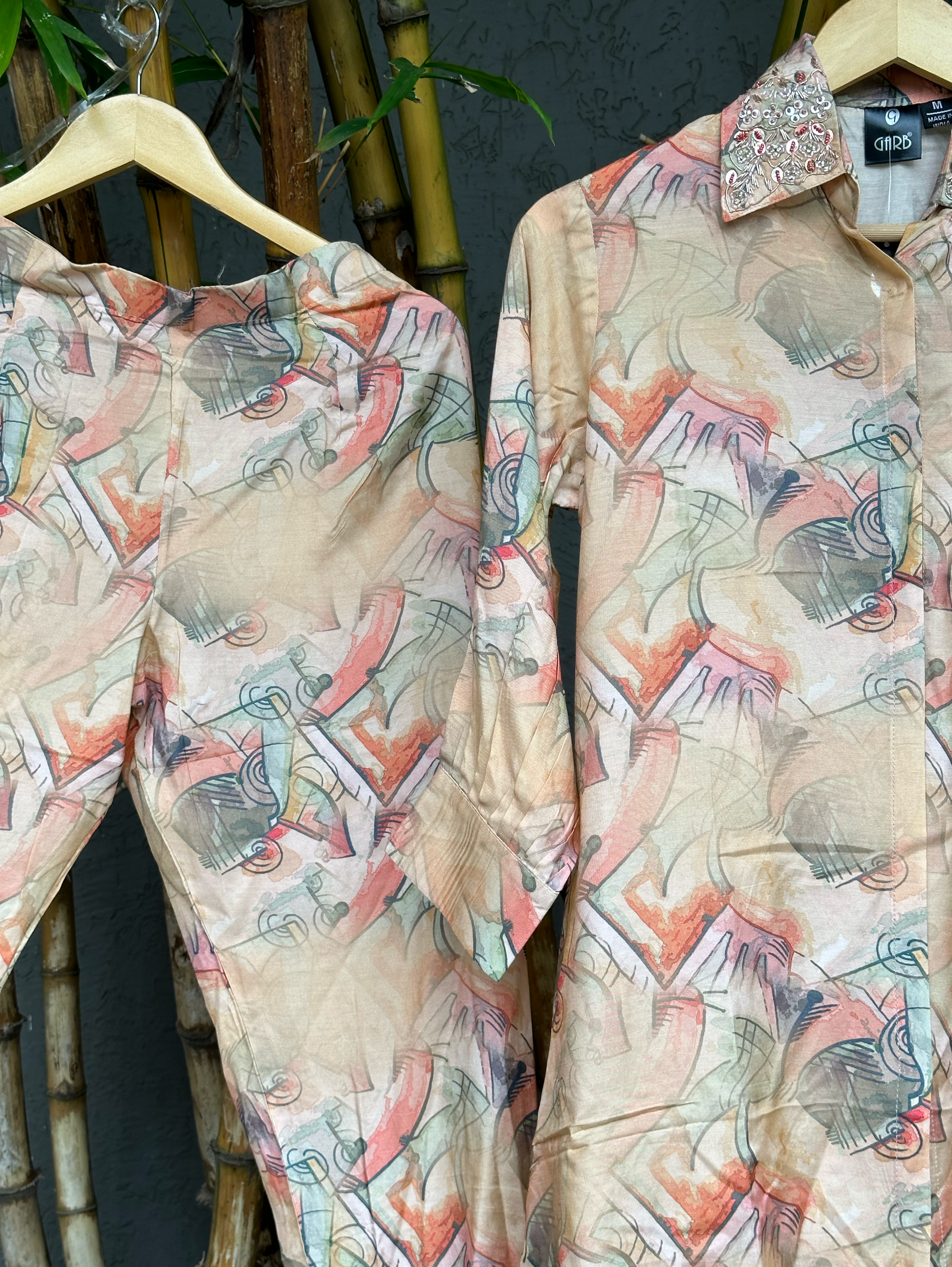 Muslin with Collar & Pocket Hand work