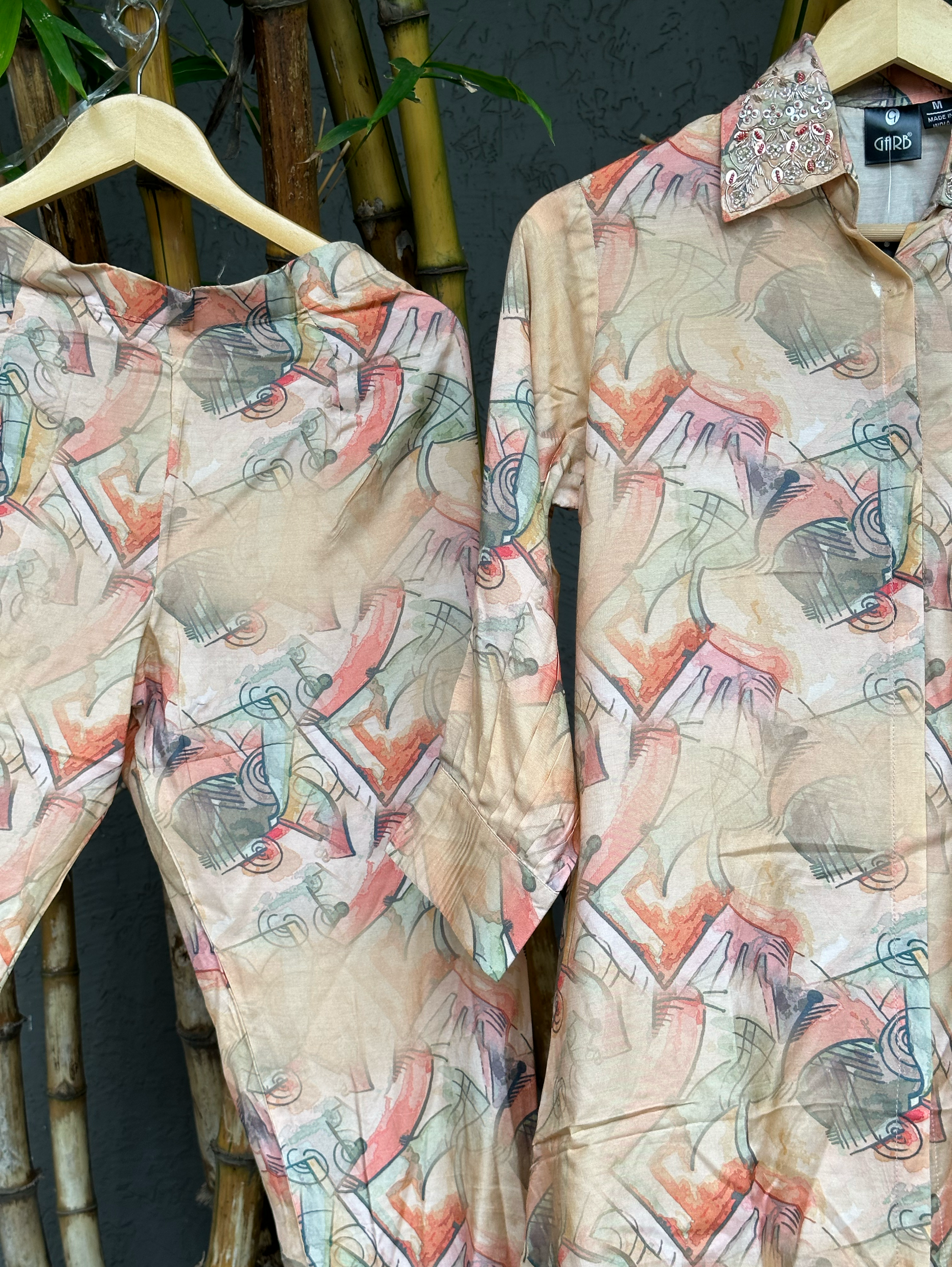 Muslin with Collar & Pocket Hand work