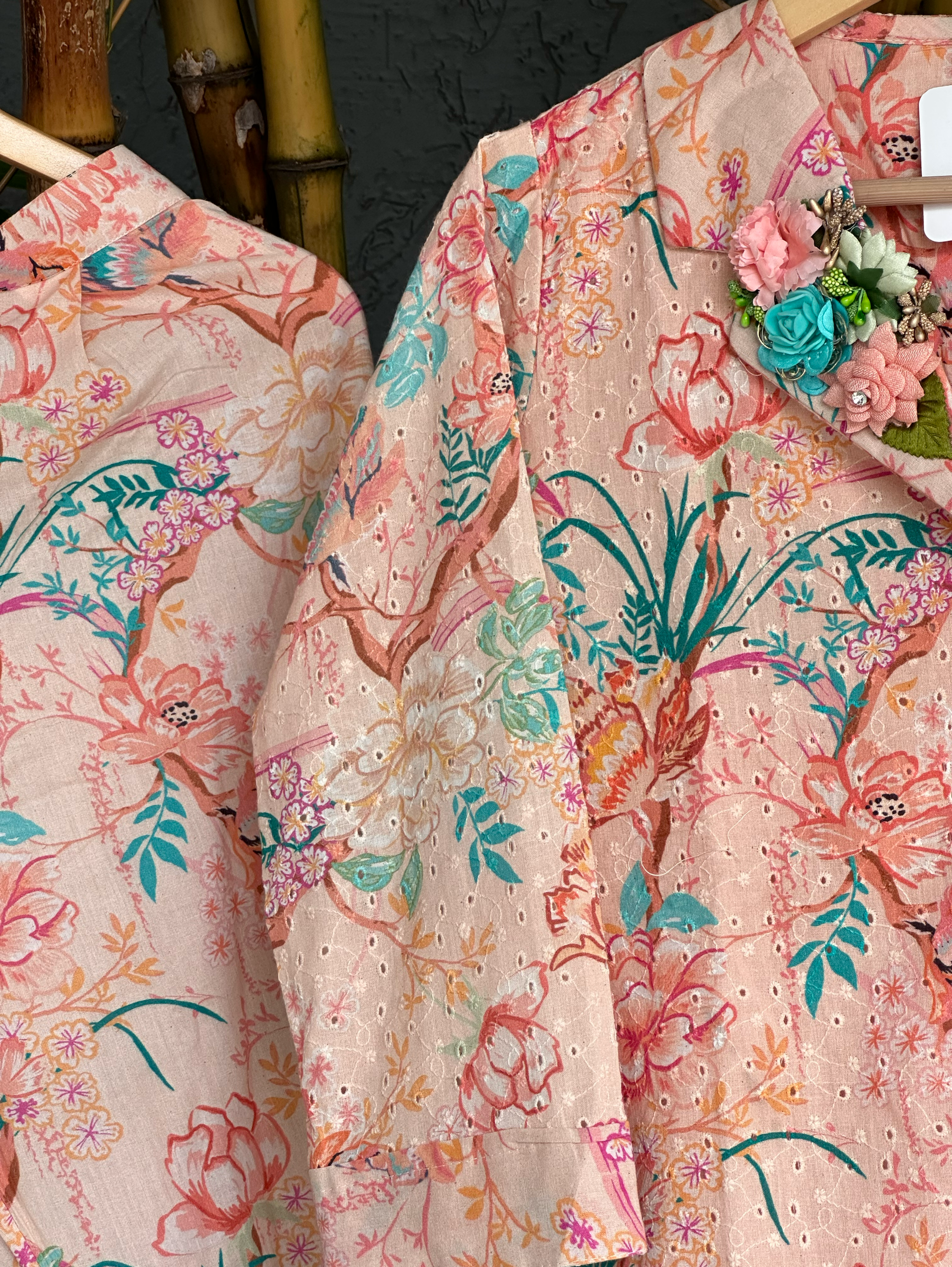 Image of Lucknowi Cotton One Side work