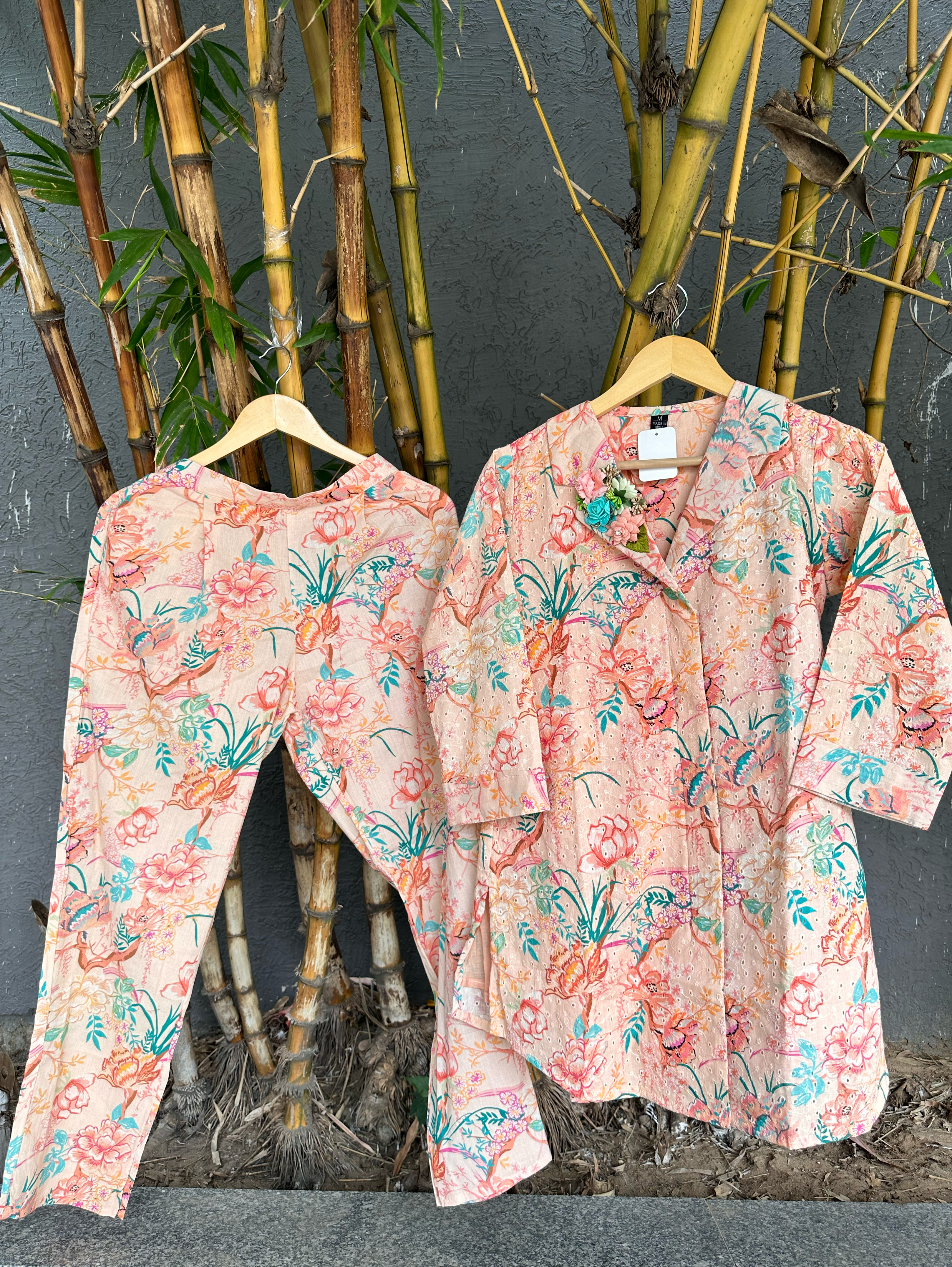 Image of Lucknowi Cotton One Side work