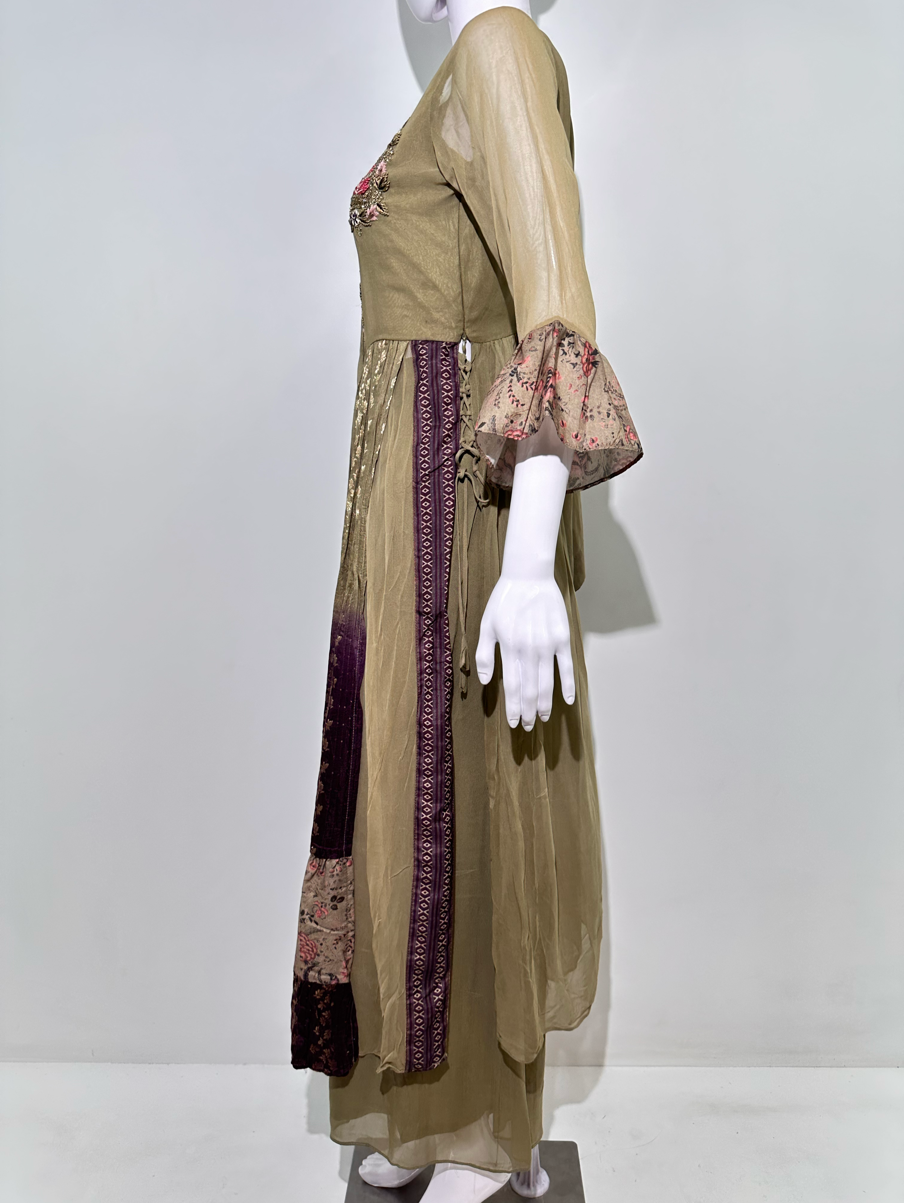 Image of Georgette Naira Cut 3 Piece Palazzo Set