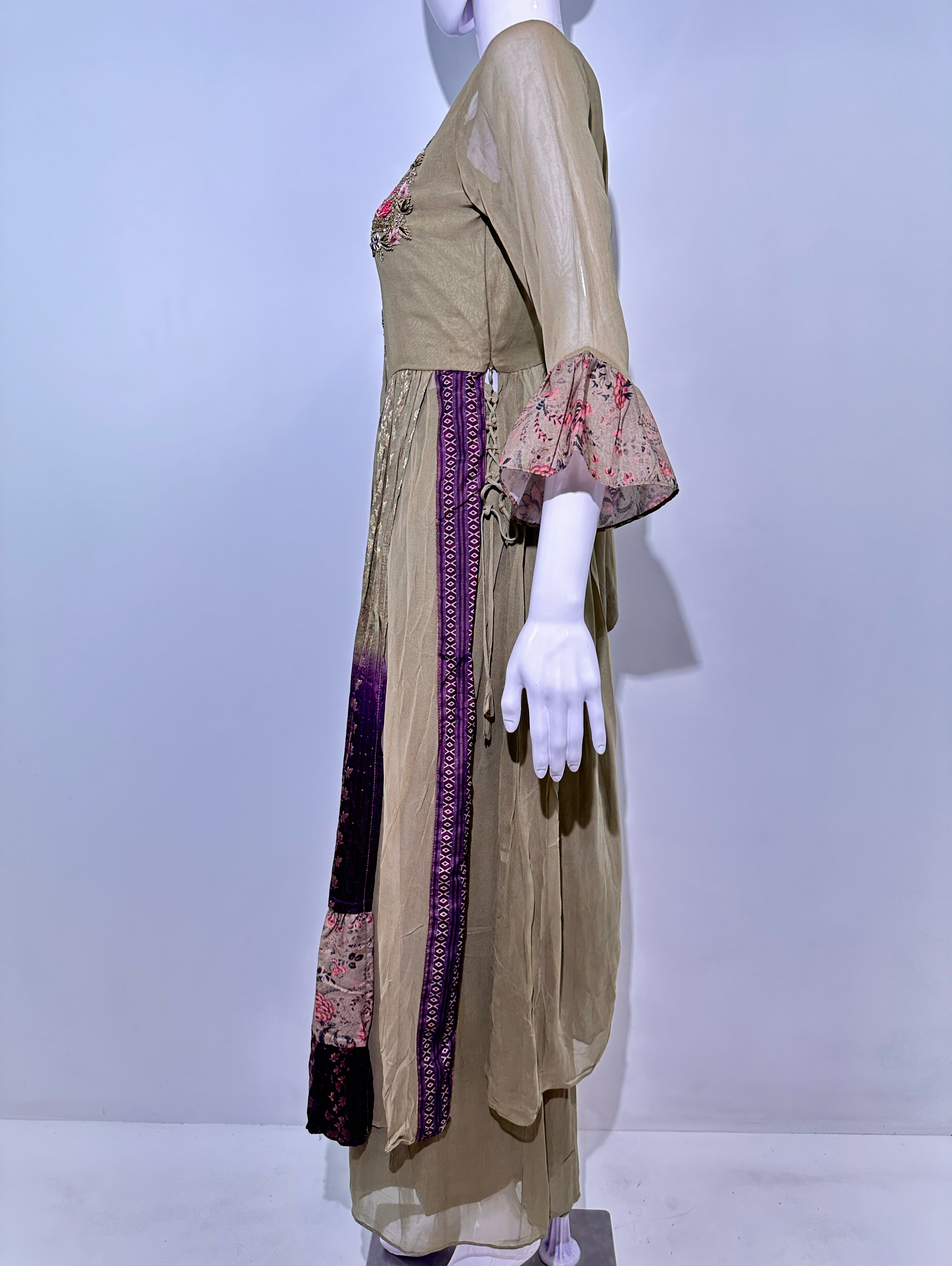 Georgette Naira Cut 3 Piece Palazzo Set