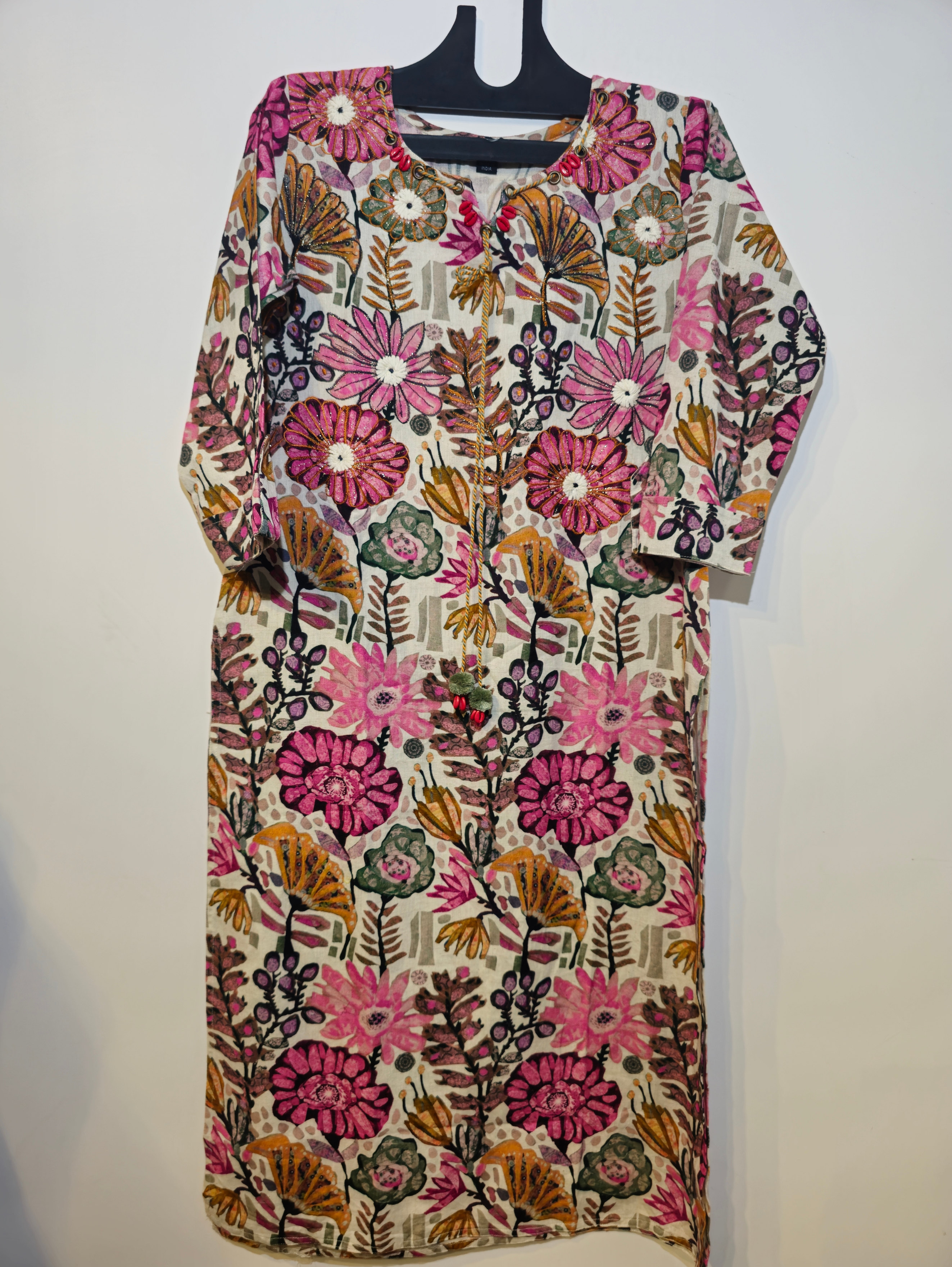 Image of Designer Cotton Straight Kurti
